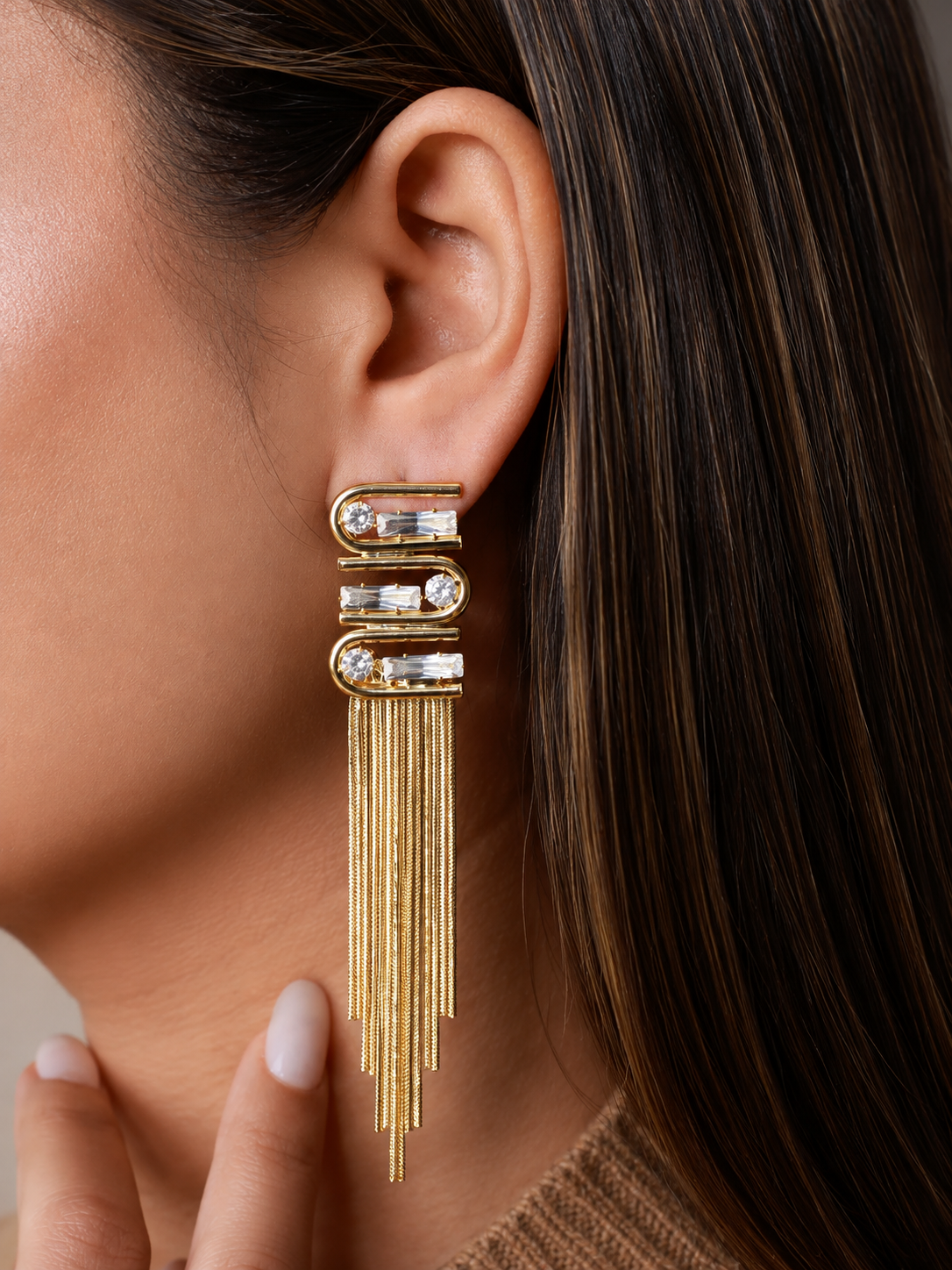Zenith Fringe Statement Earrings
