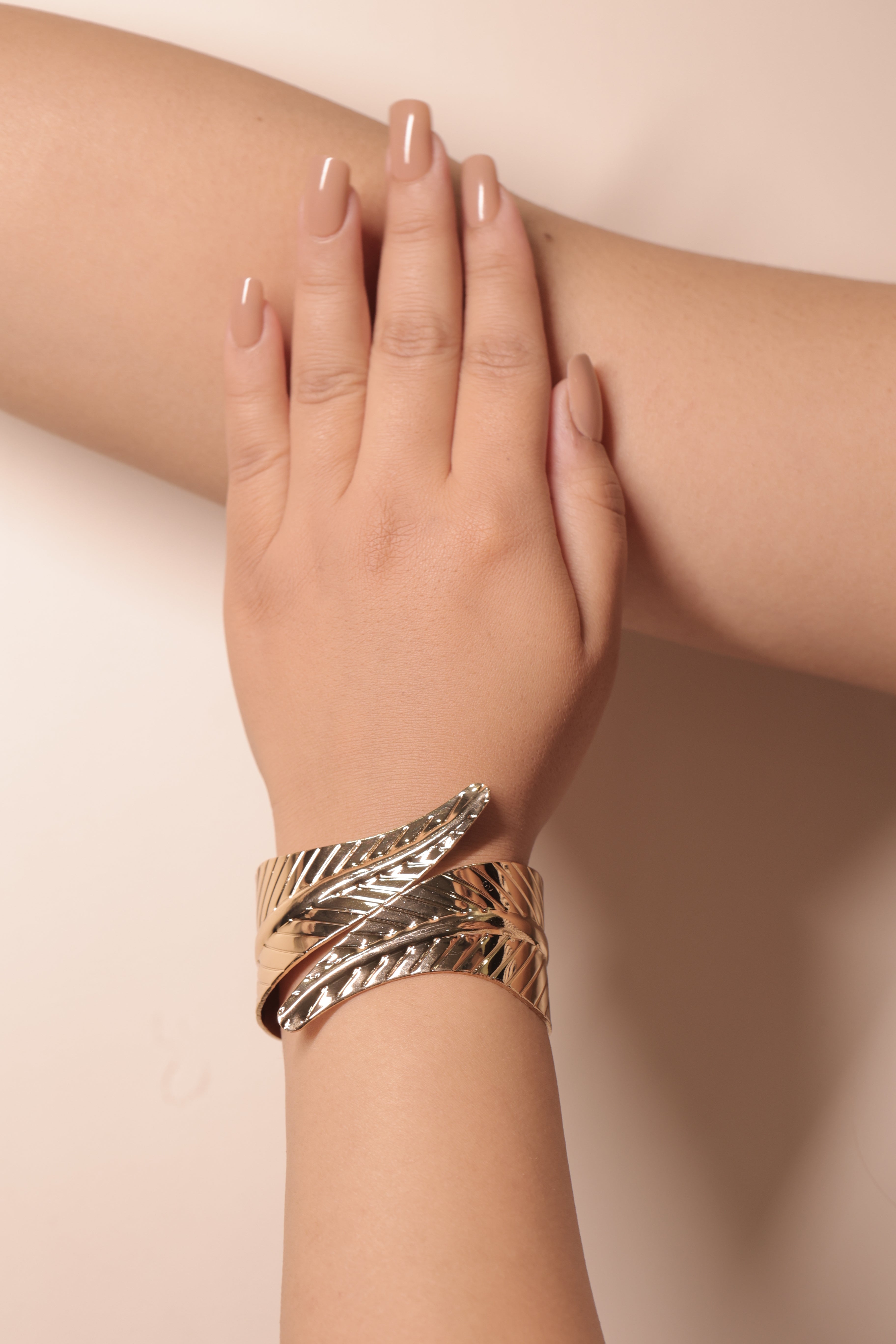 Gold Leaf Twist Cuff