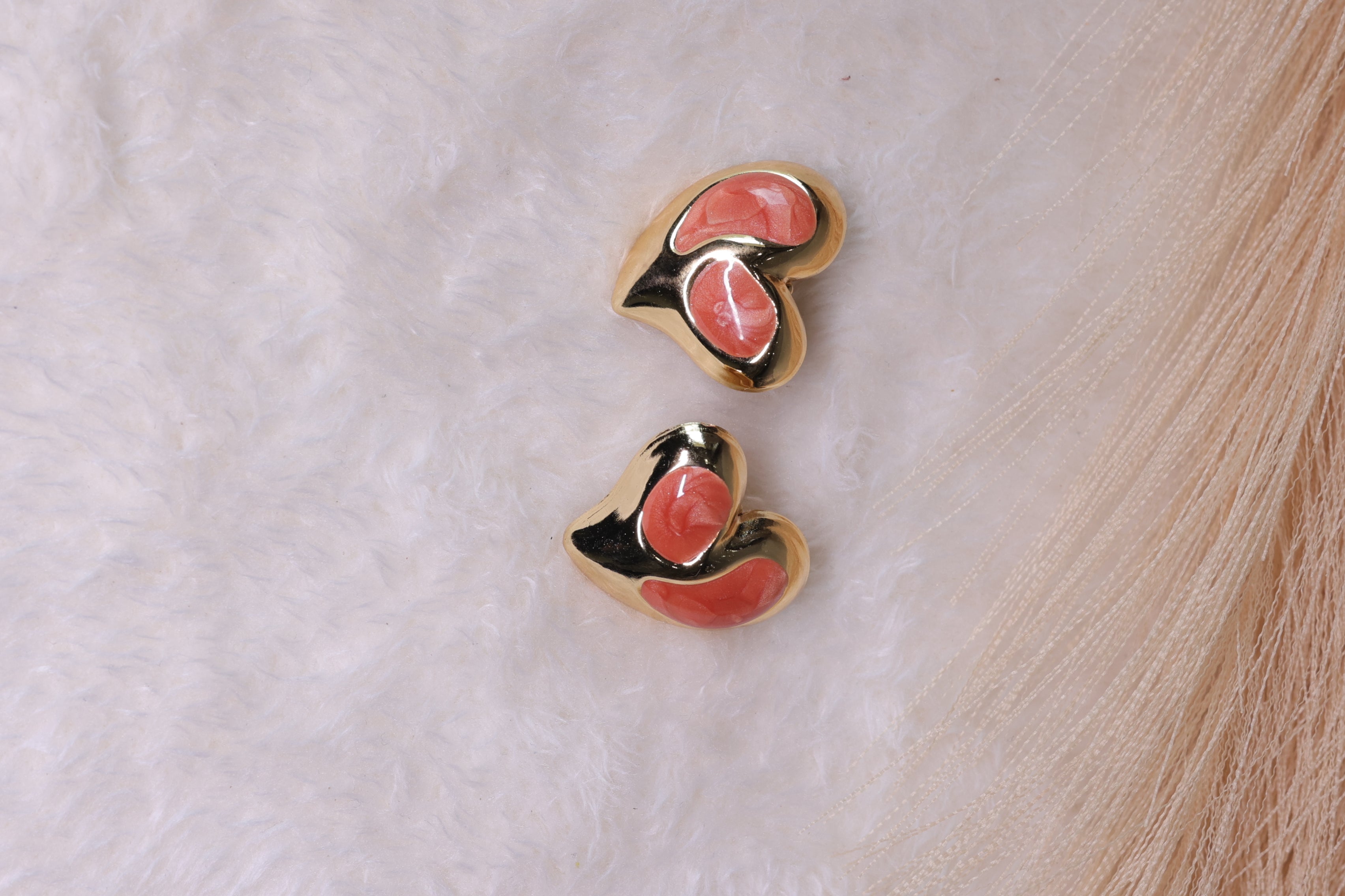 Blush Heart Studs