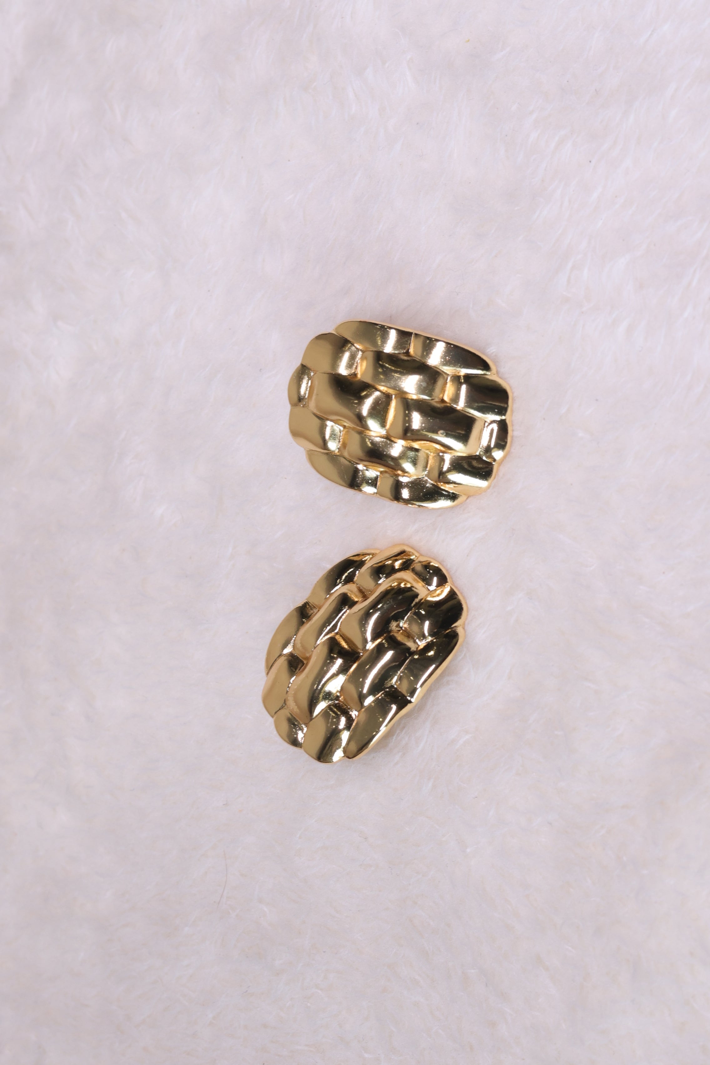 Gold Grid Studs