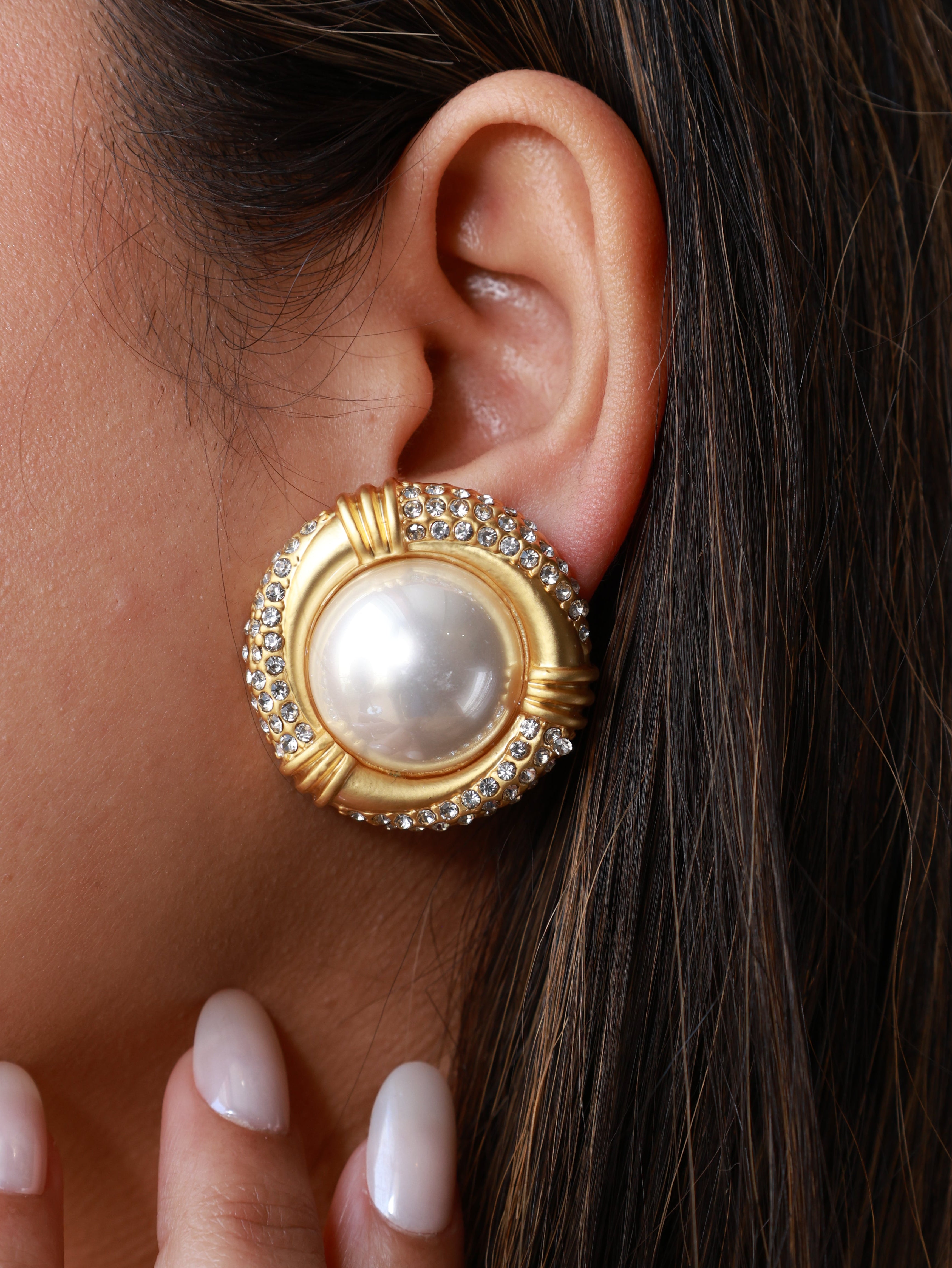 Opéra Pearl Dome Earrings