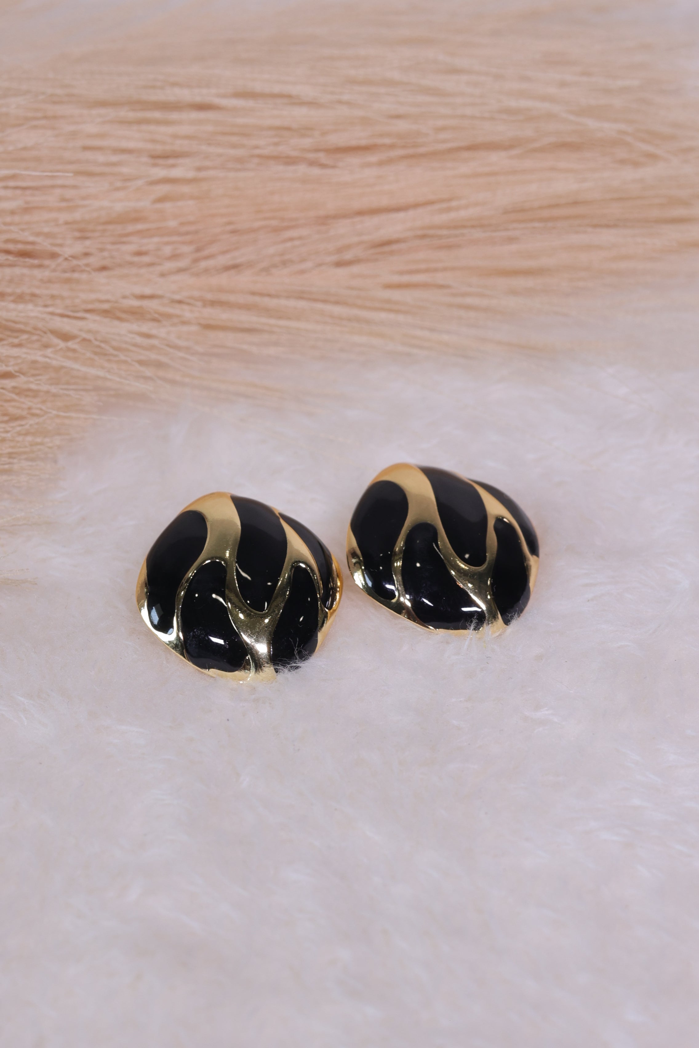 Black Obsidian Studs