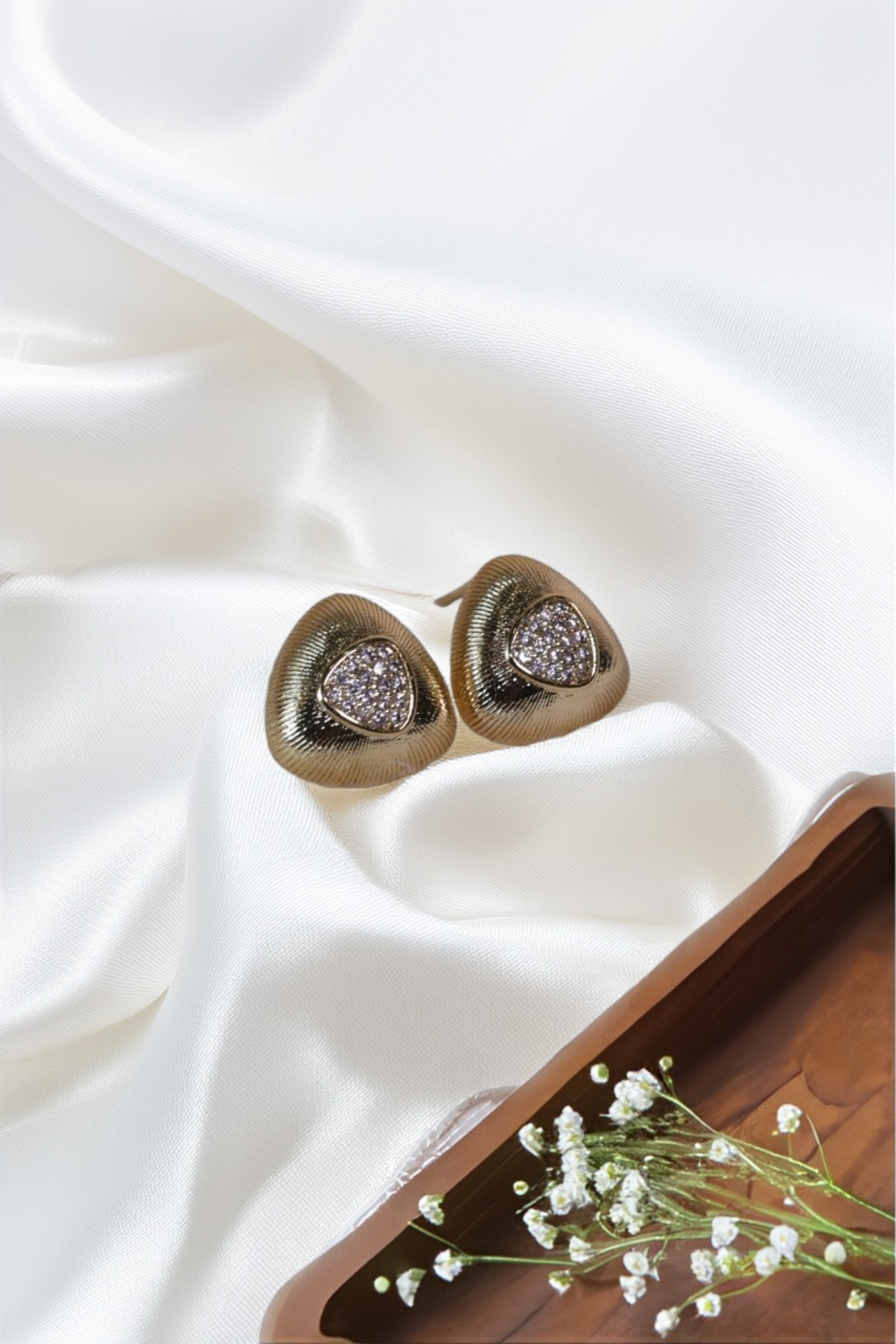 Old Gold Prism Studs