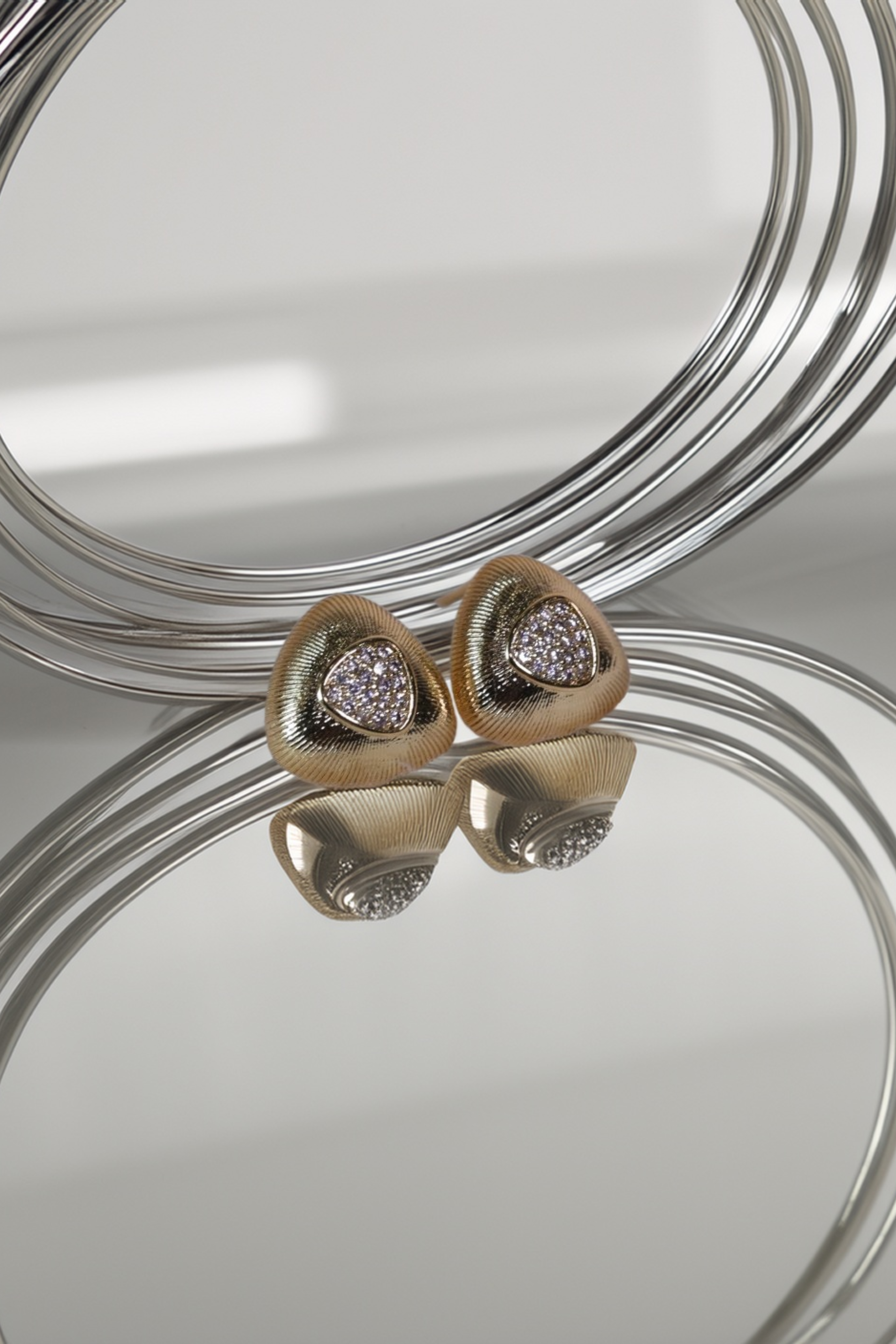 Old Gold Prism Studs