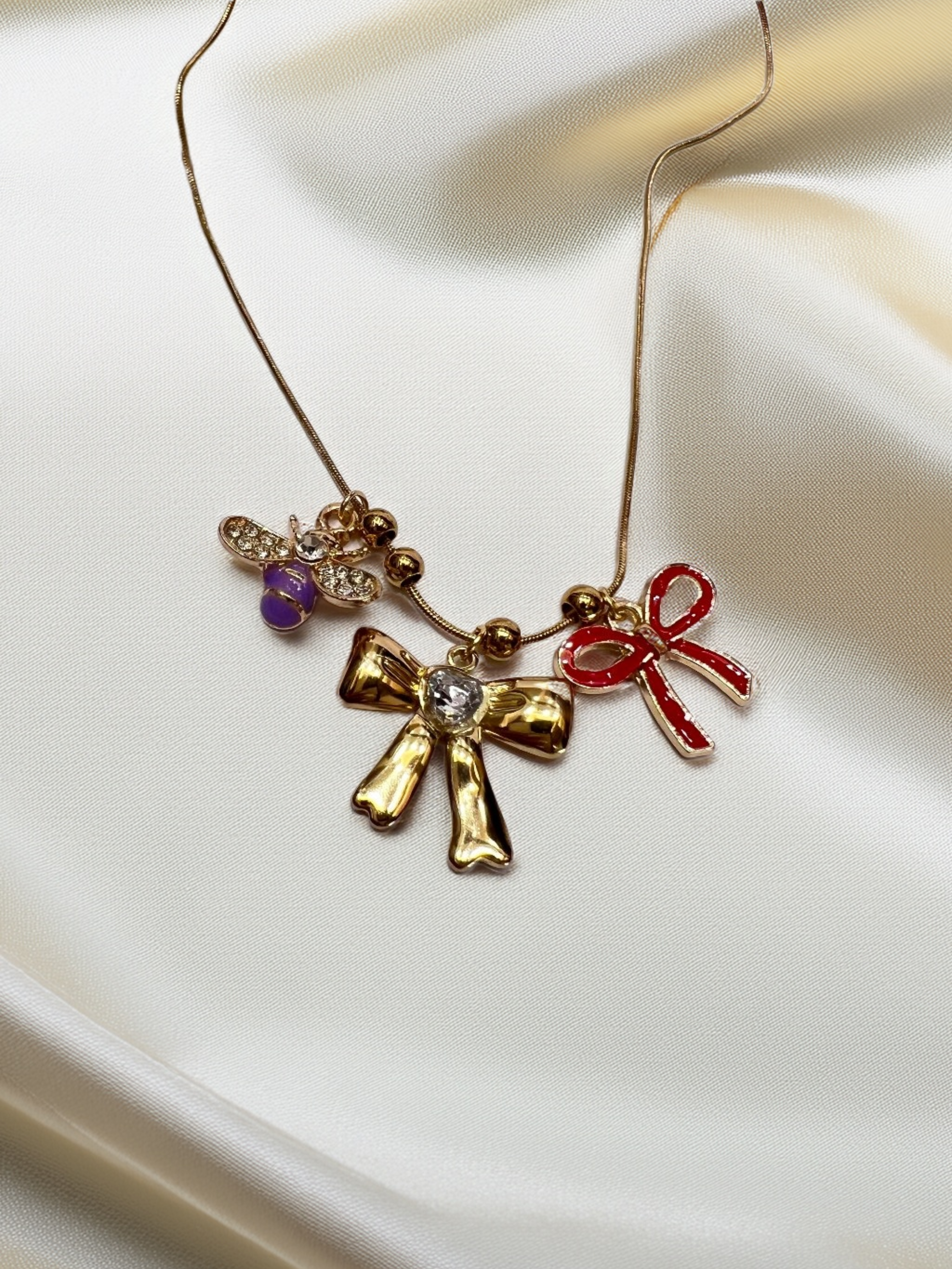 Bee & Bows Necklace