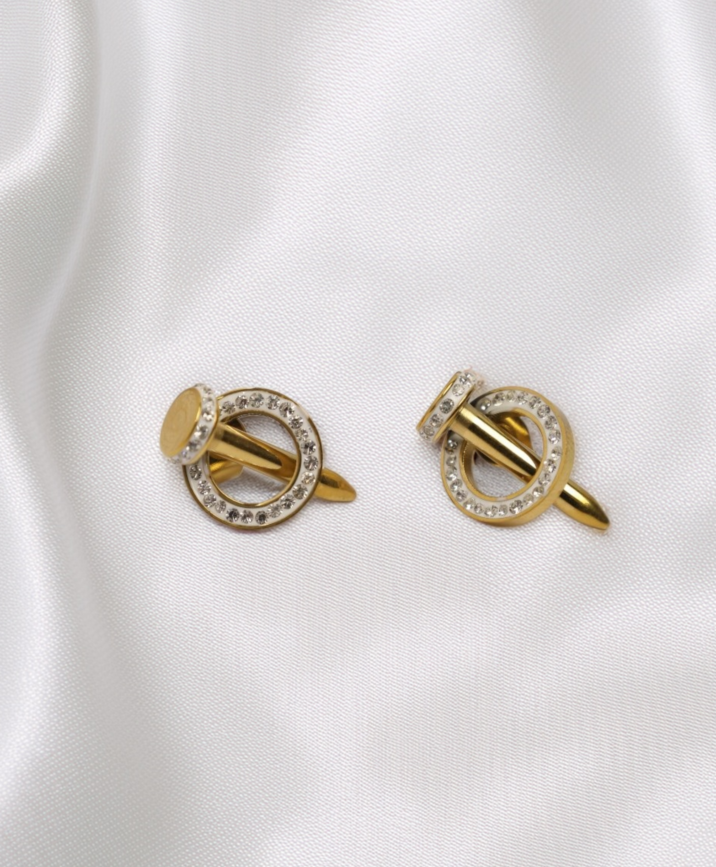 Nailhead Halo Earrings