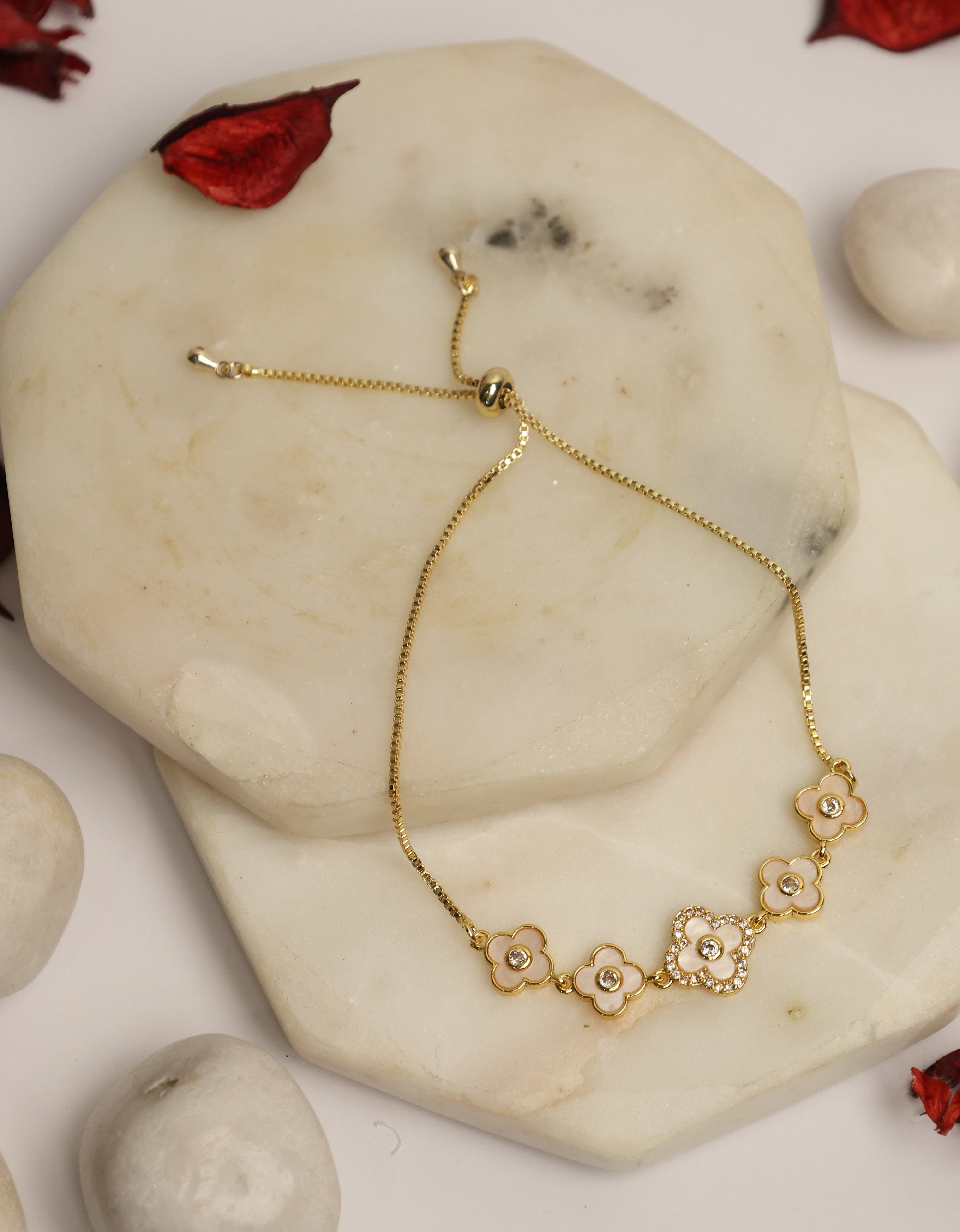 Crystal Clover Bracelet