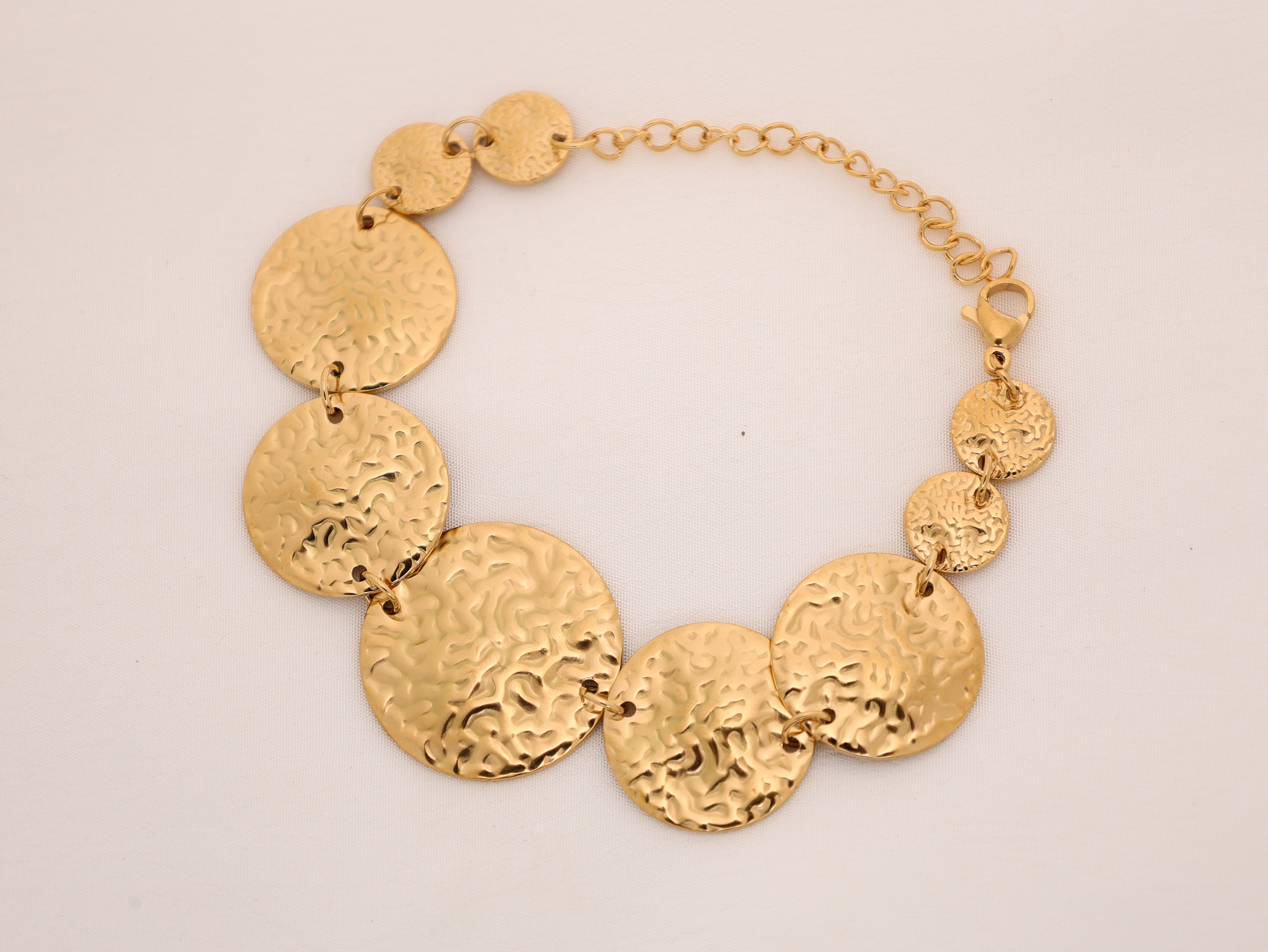 Solis Hammered Gold Bracelet
