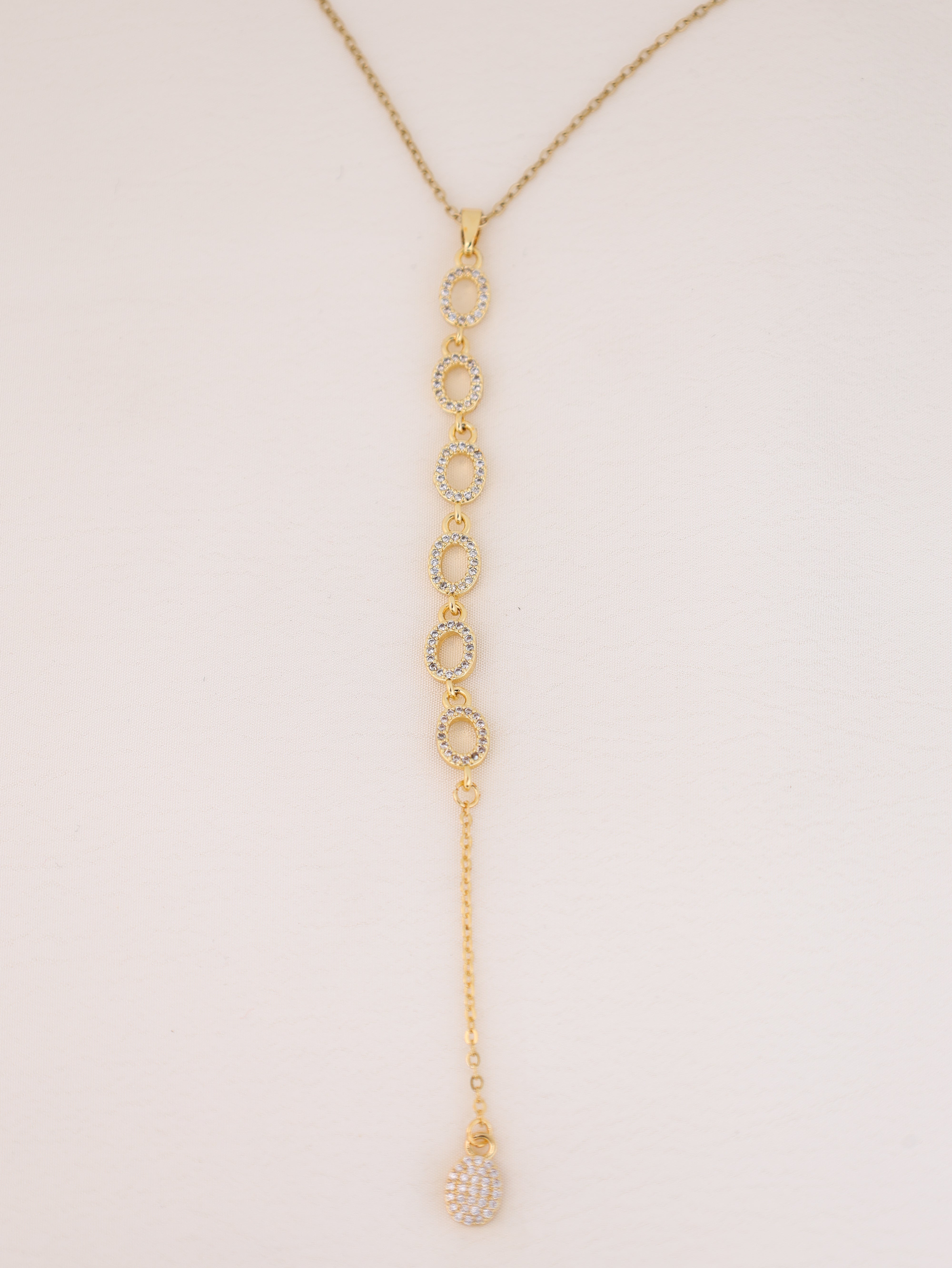 Aureole Diamond Line Necklace