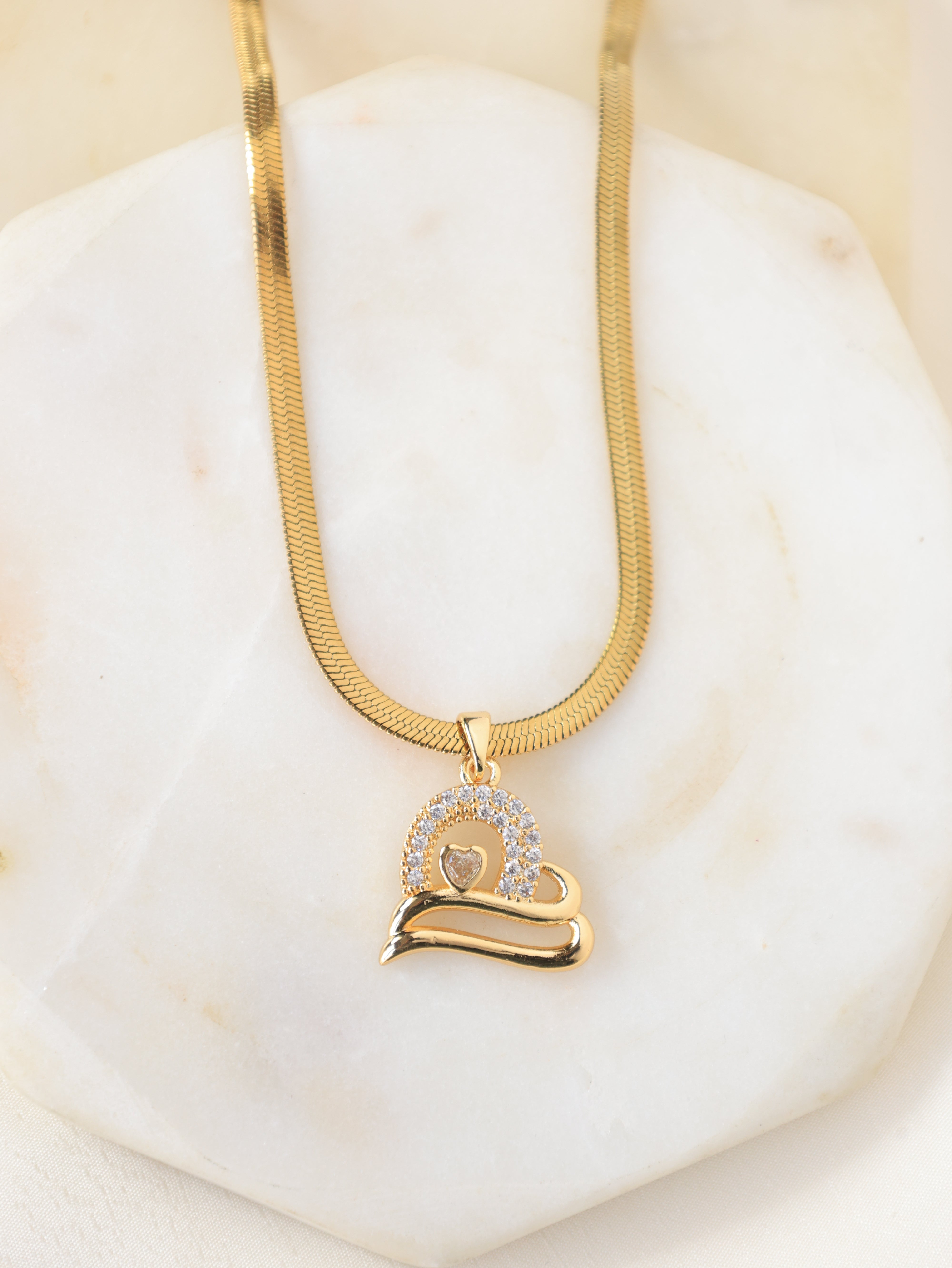Golden Heartshine Necklace