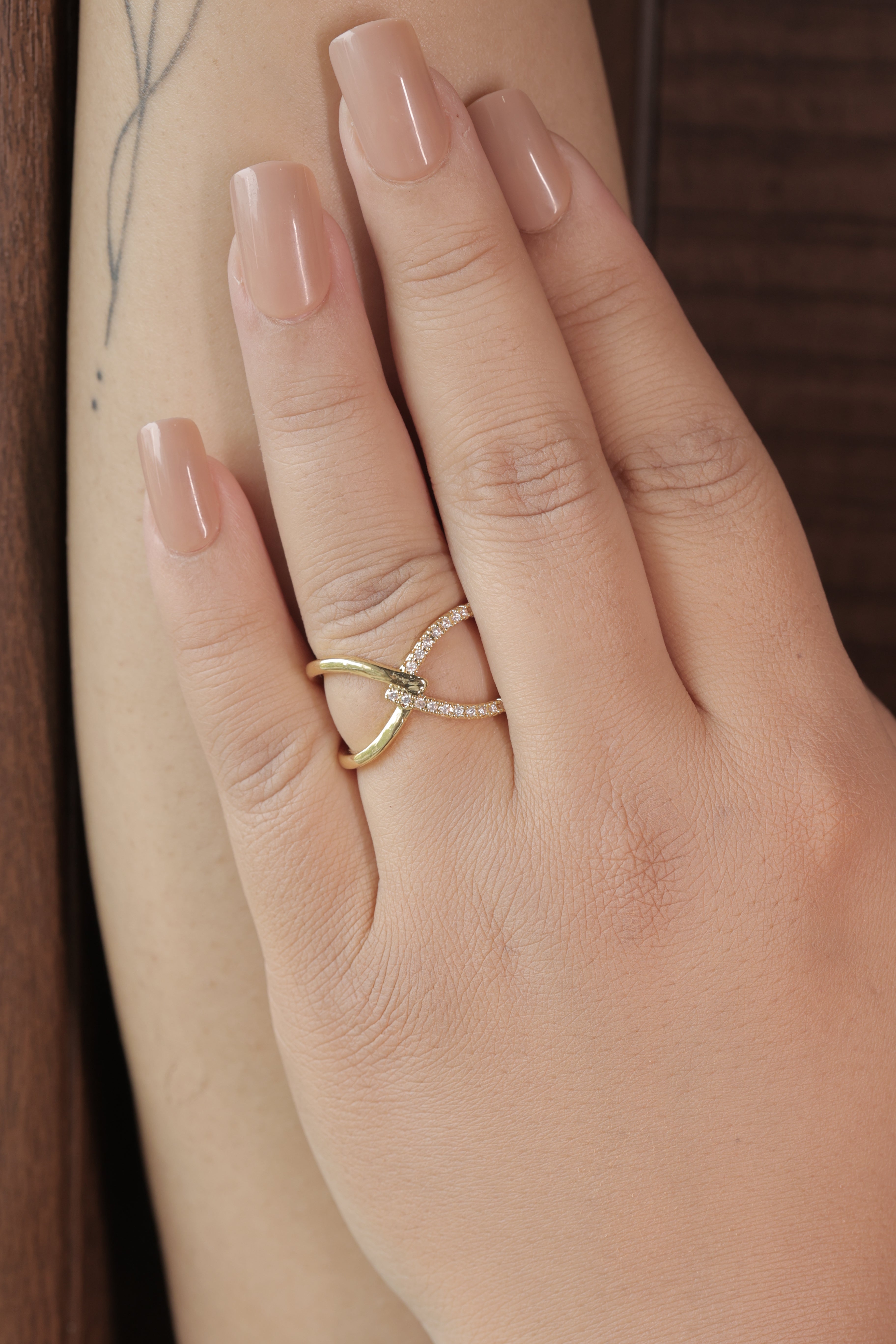 Intertwined Glam Ring