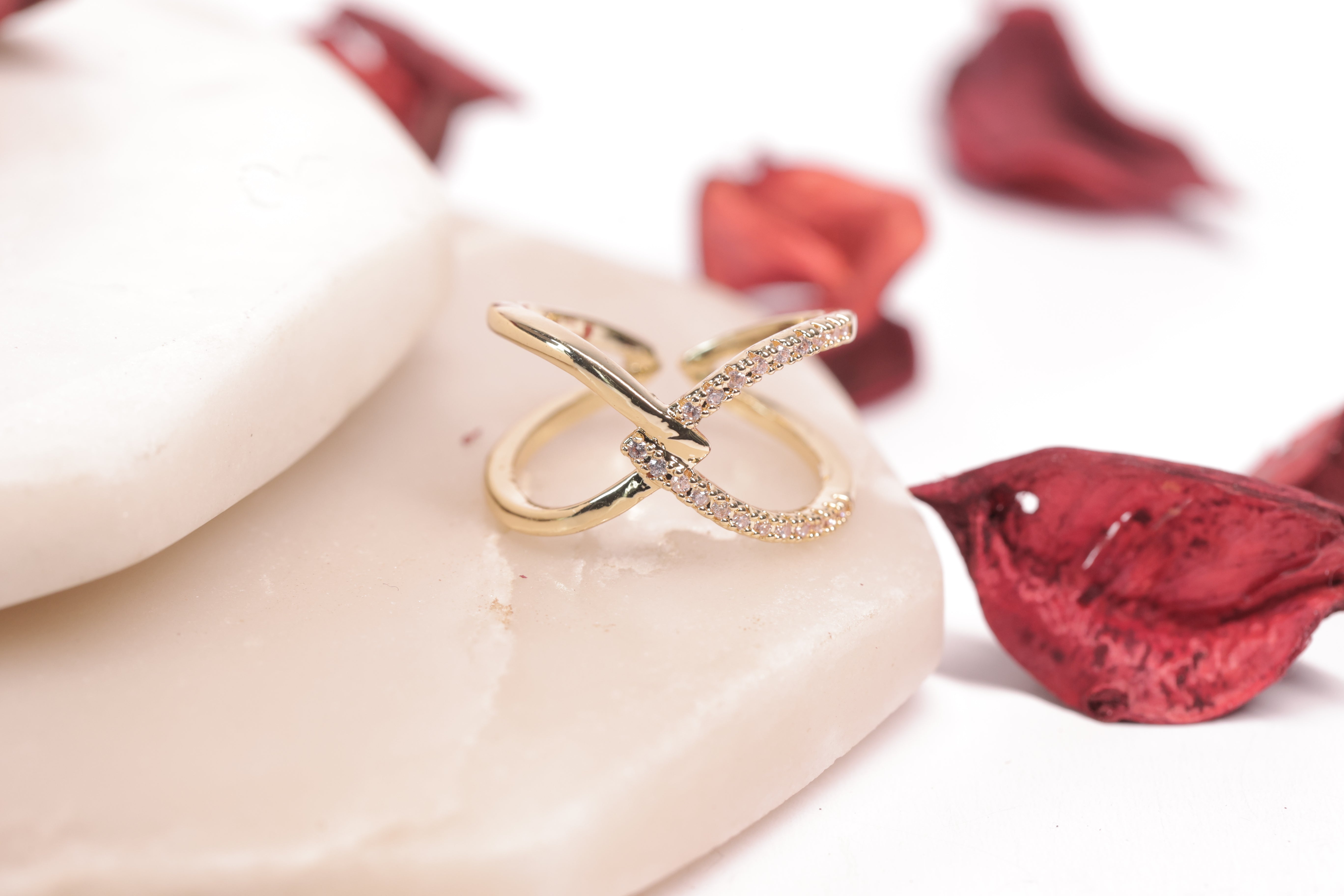 Intertwined Glam Ring