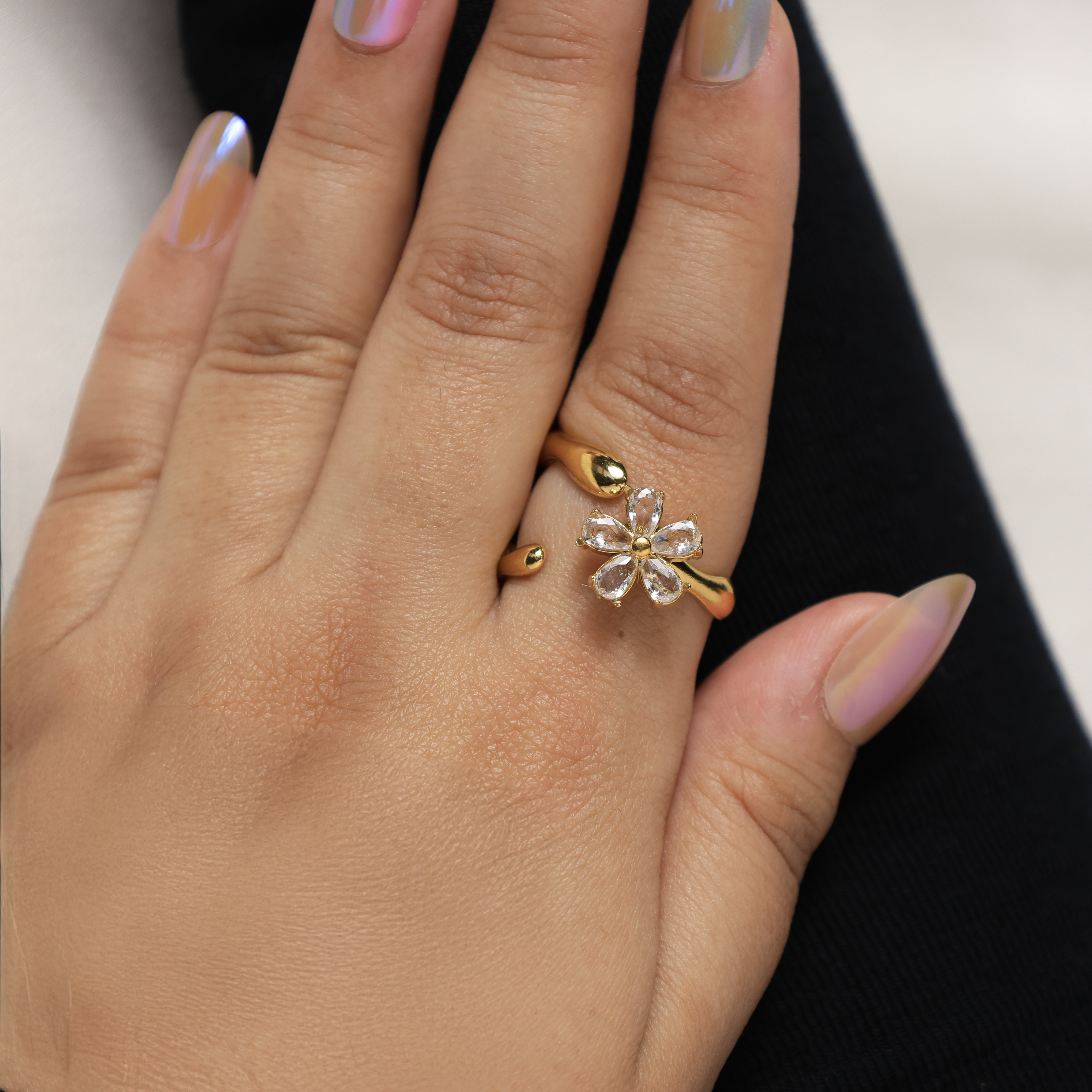 Floral Twirl Ring
