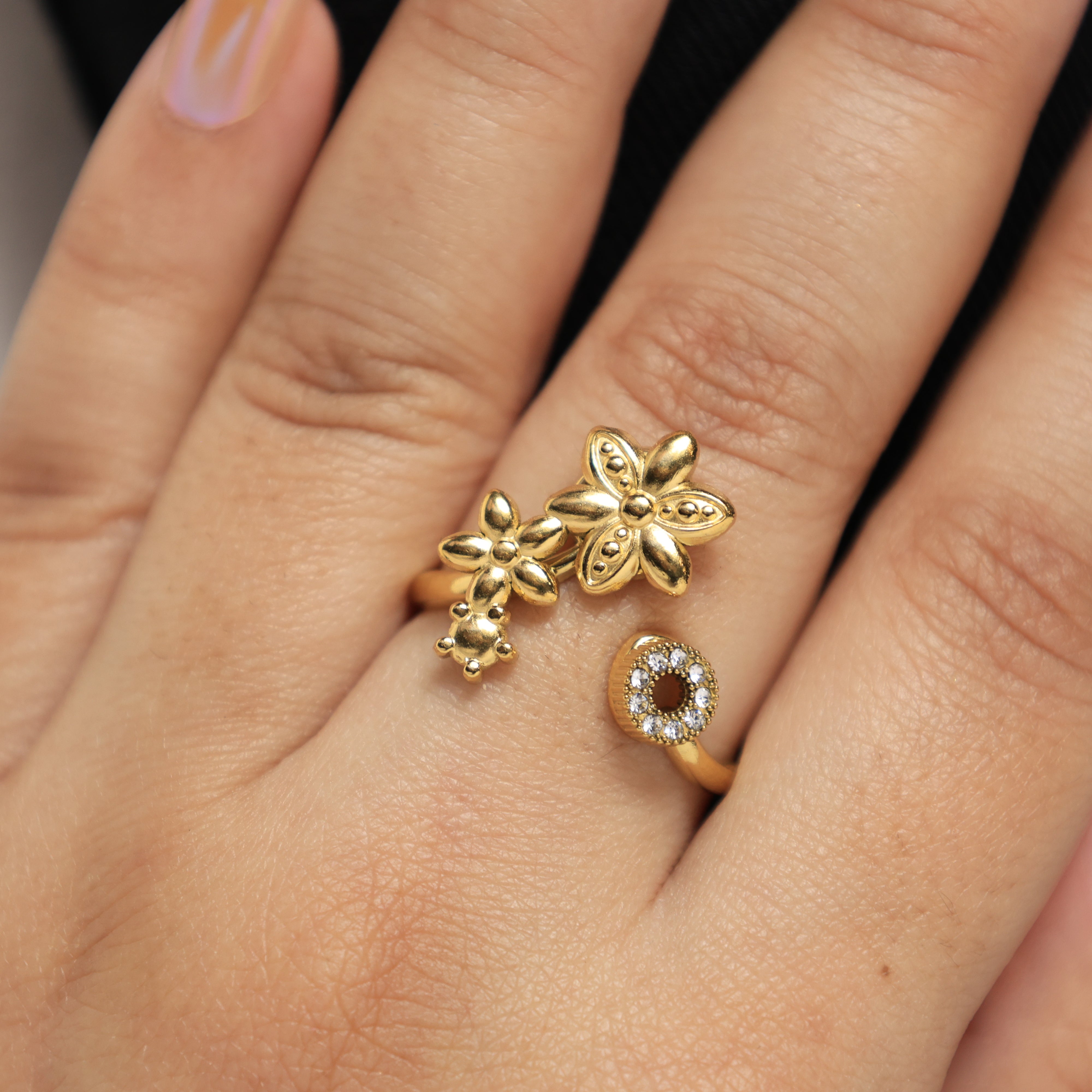 Petite Petals Open Ring