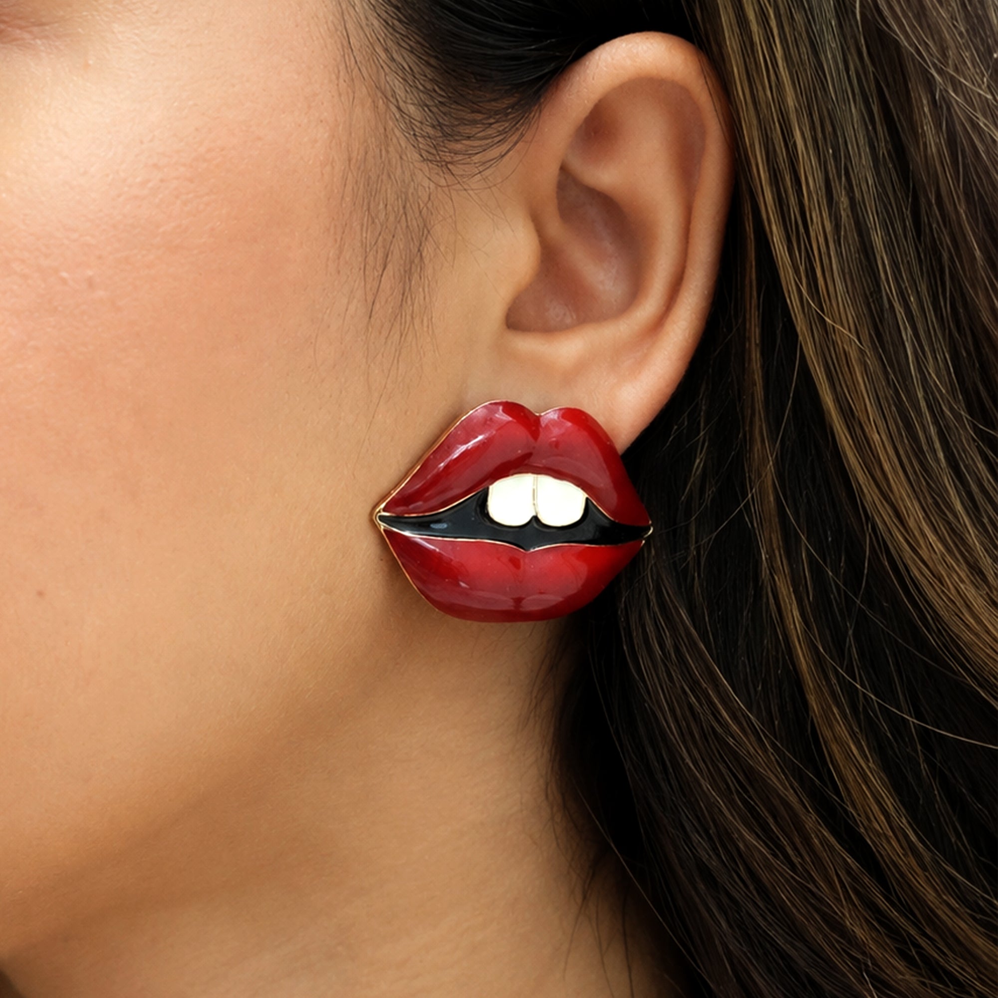 Sassy Lips Studs