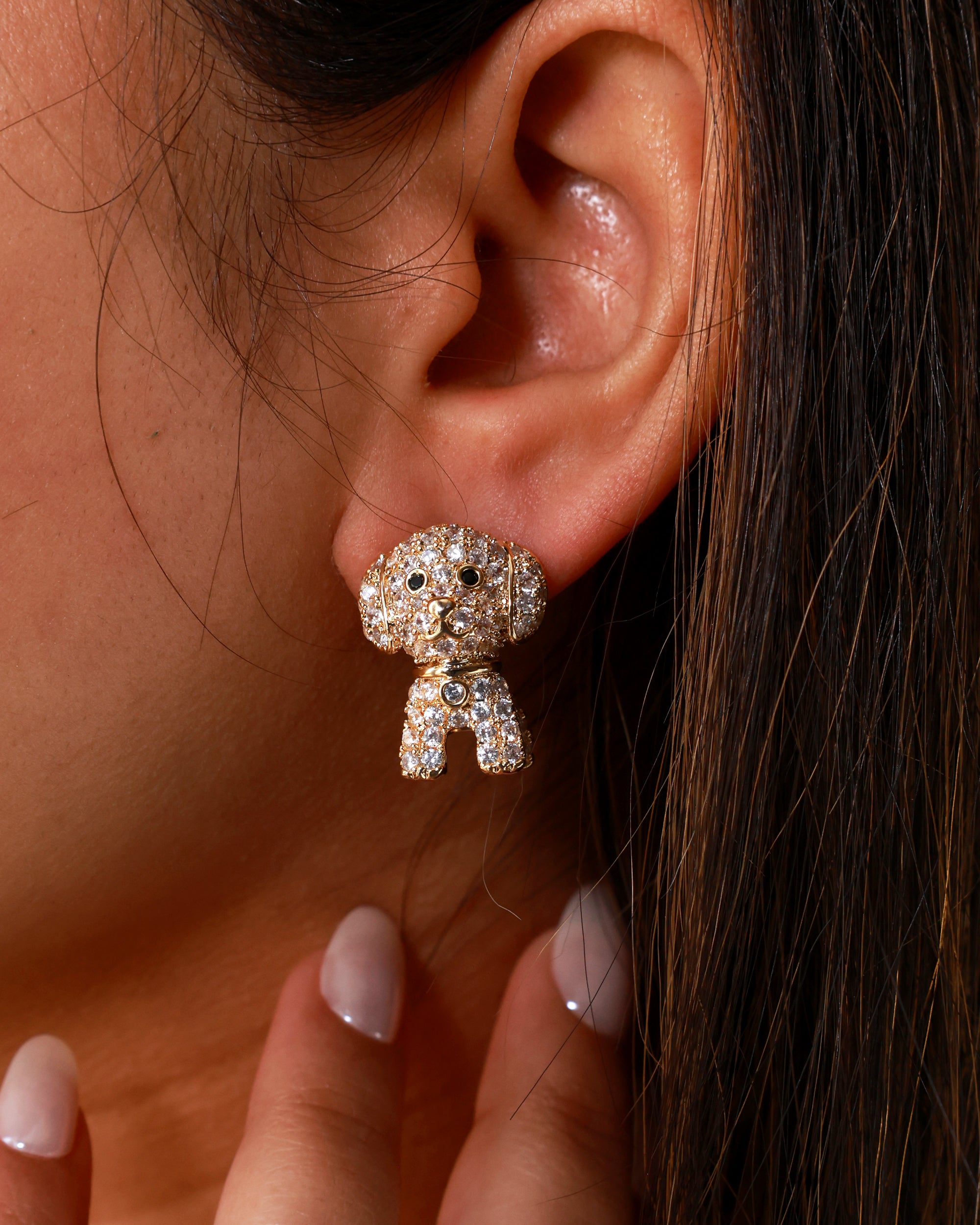 Darling Doglet Moissanite Studs