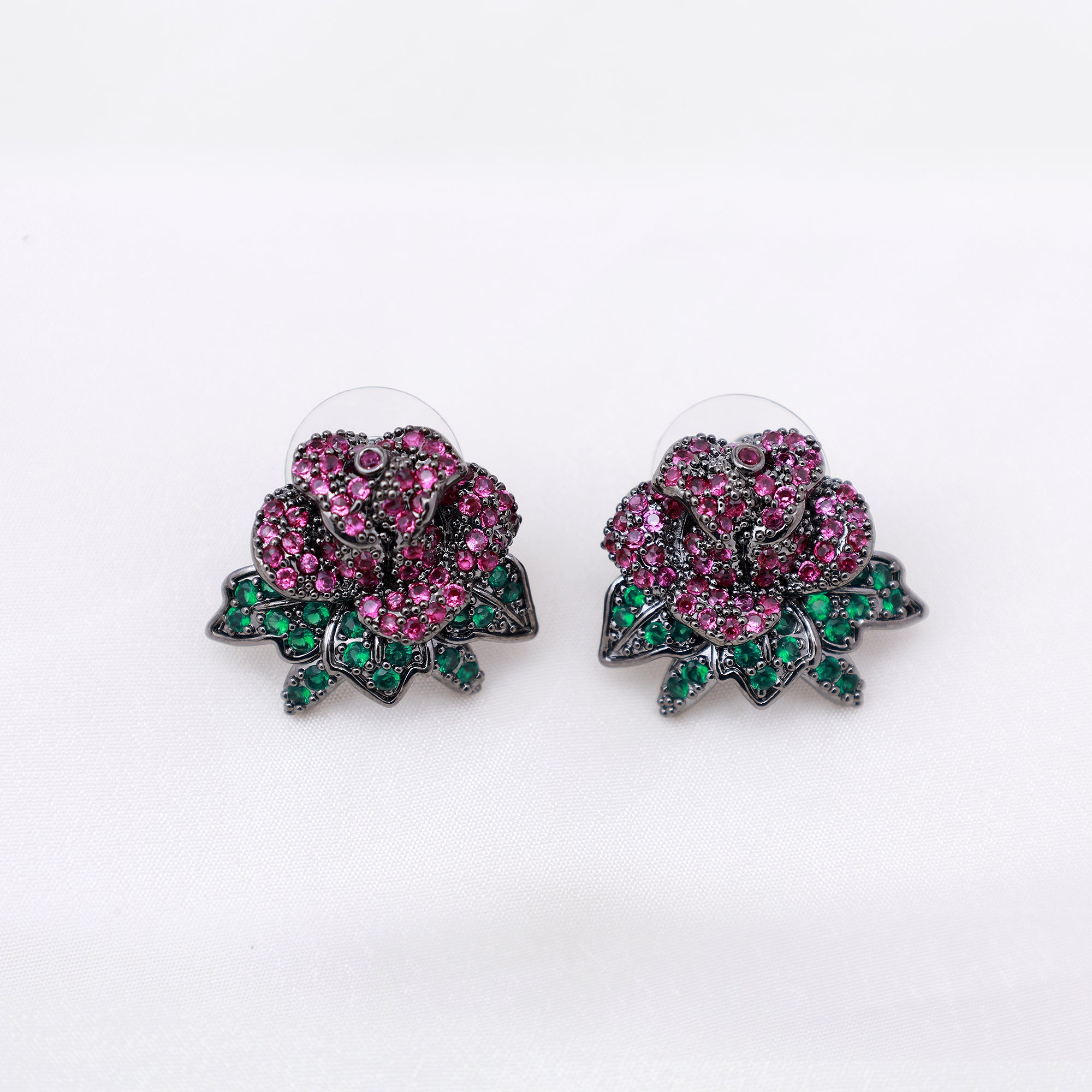 Jardin Rosé Silver Studs
