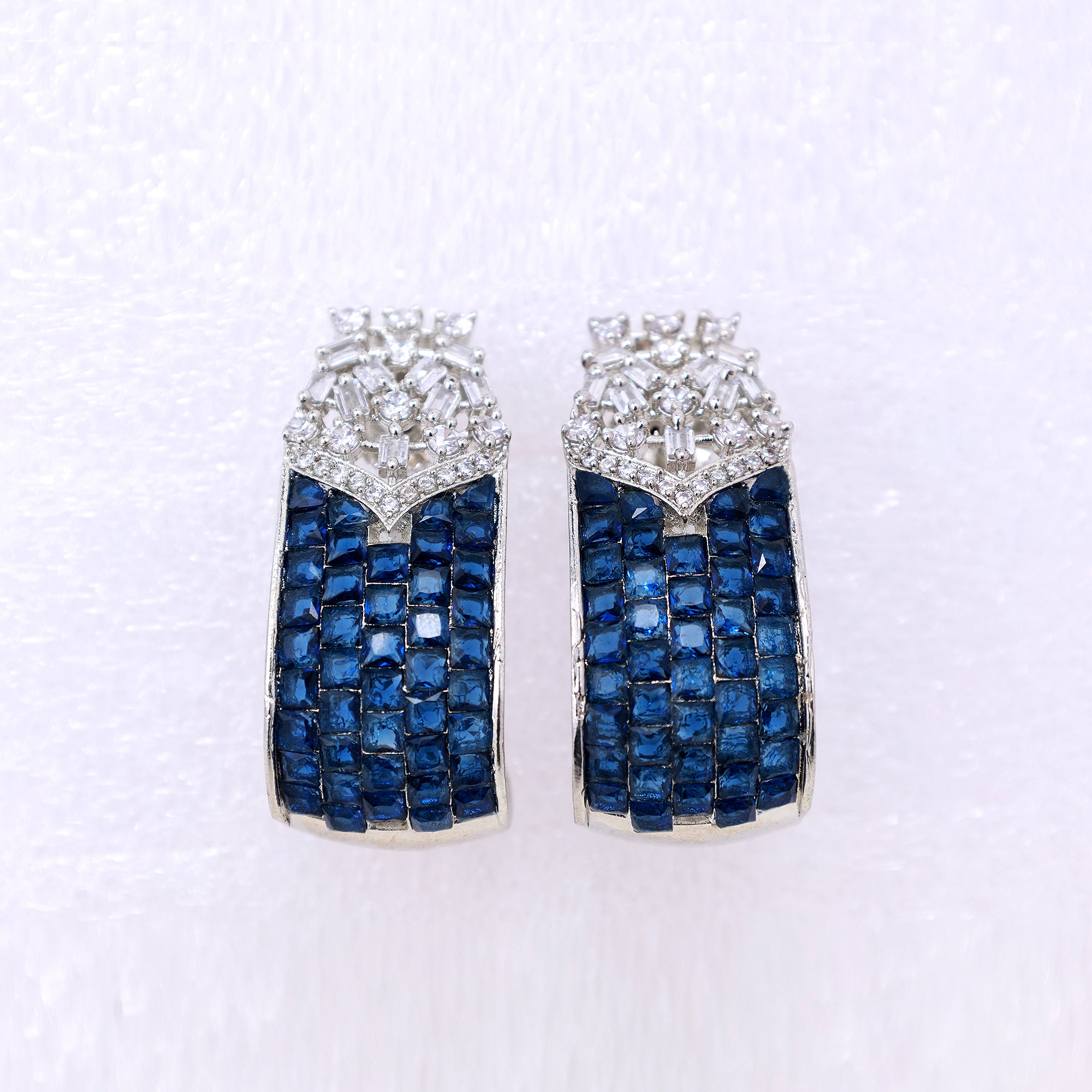 Sapphire Crest Earrings