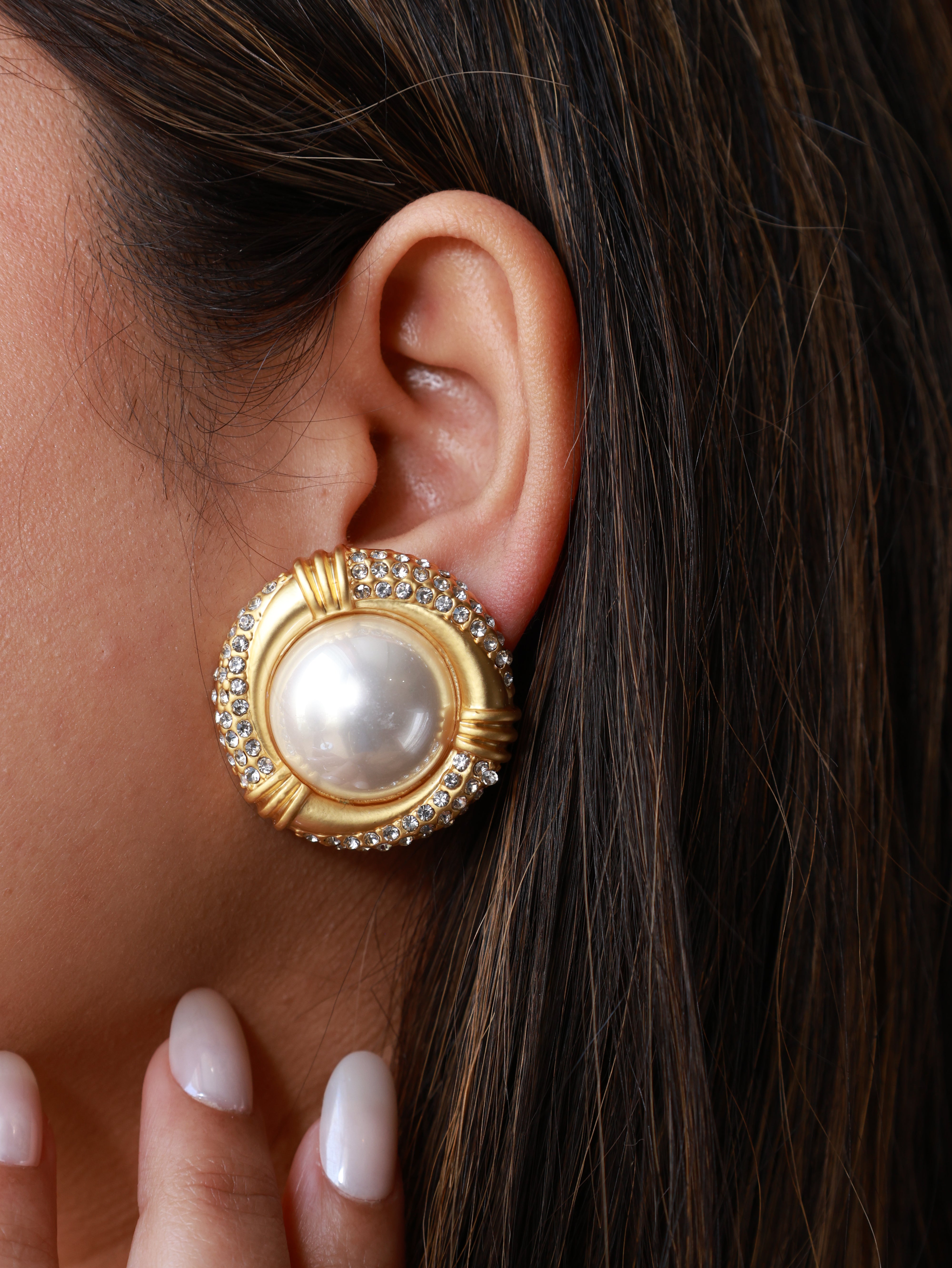 Opéra Pearl Dome Earrings
