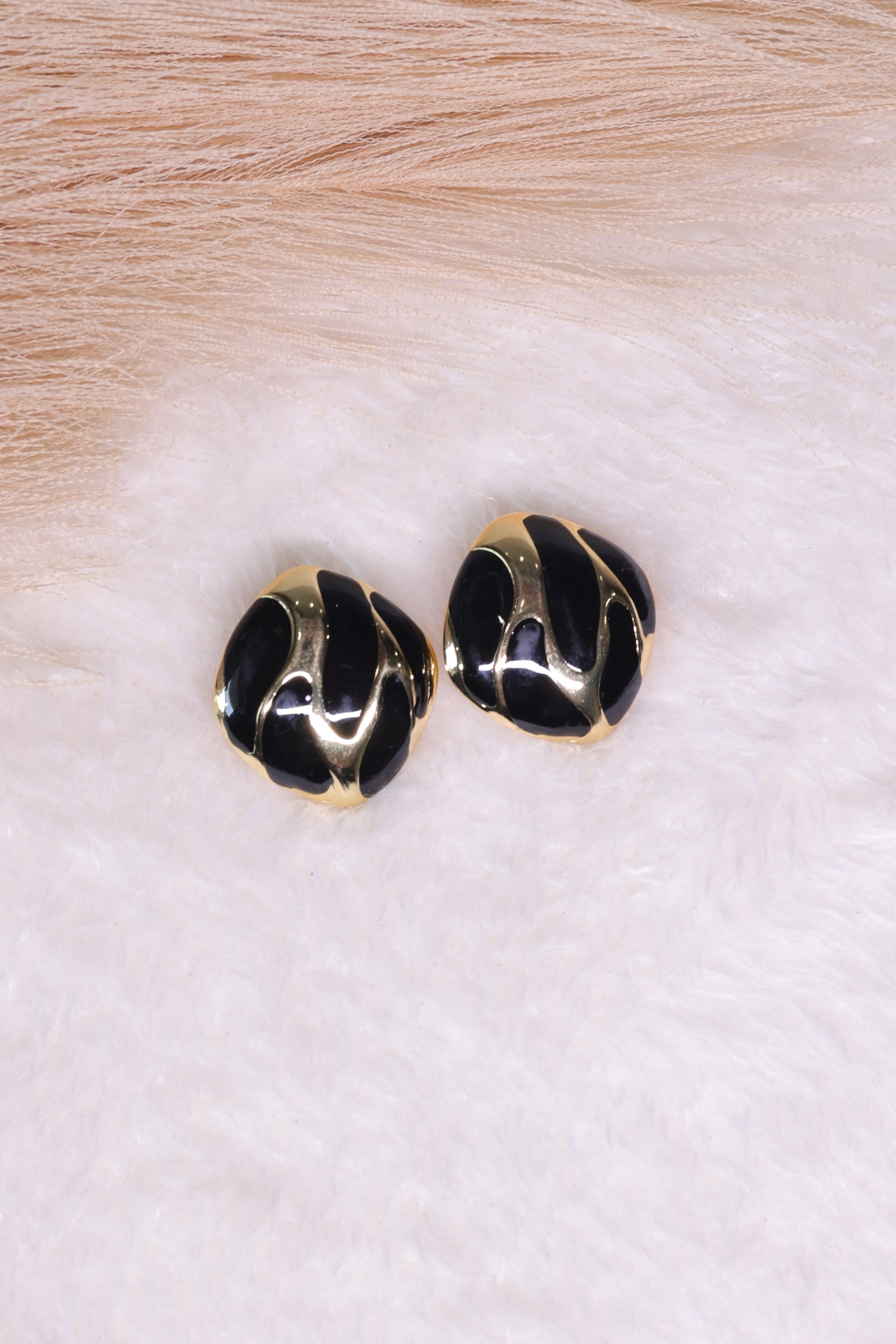 Black Obsidian Studs