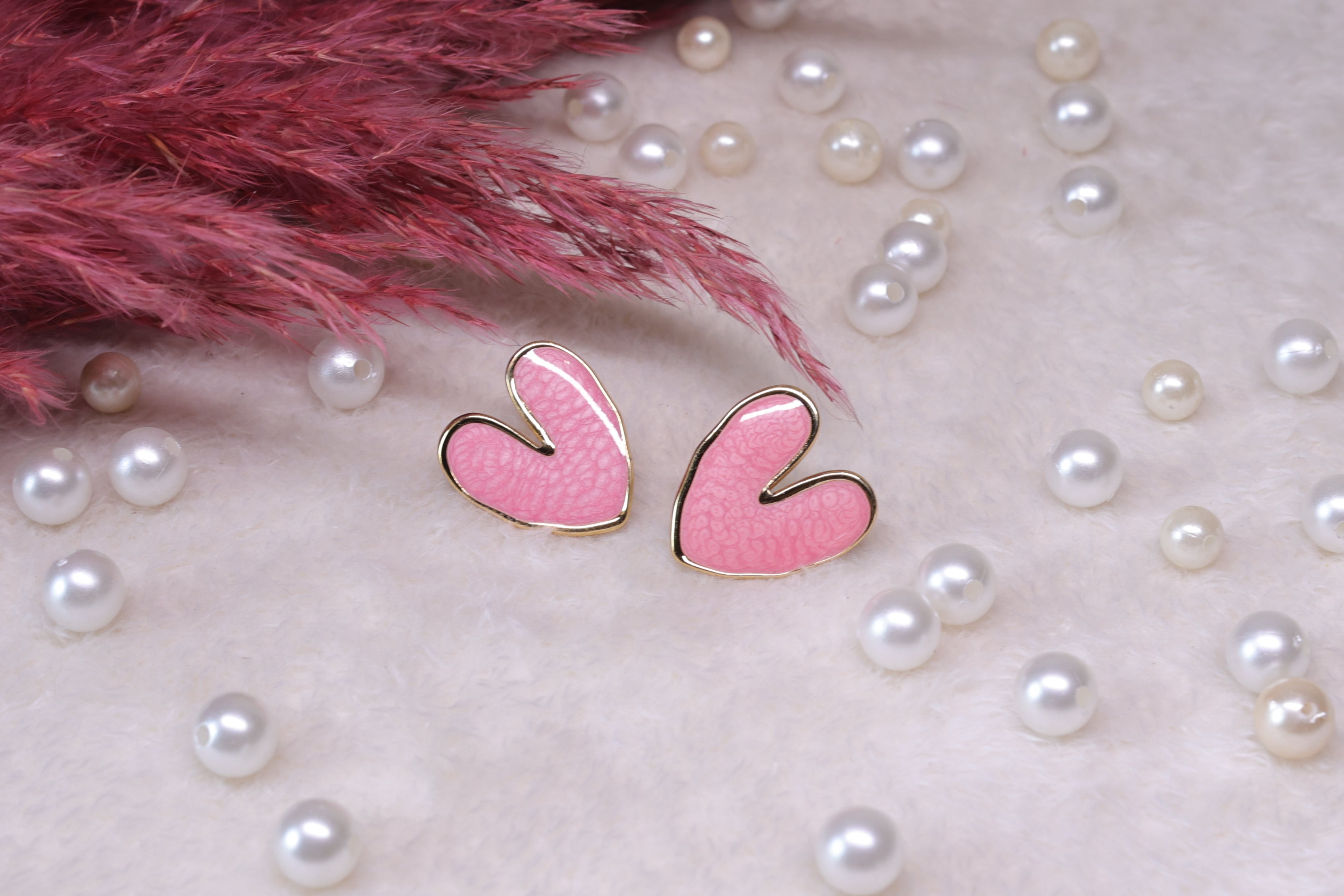 Pinksy Heart Studs