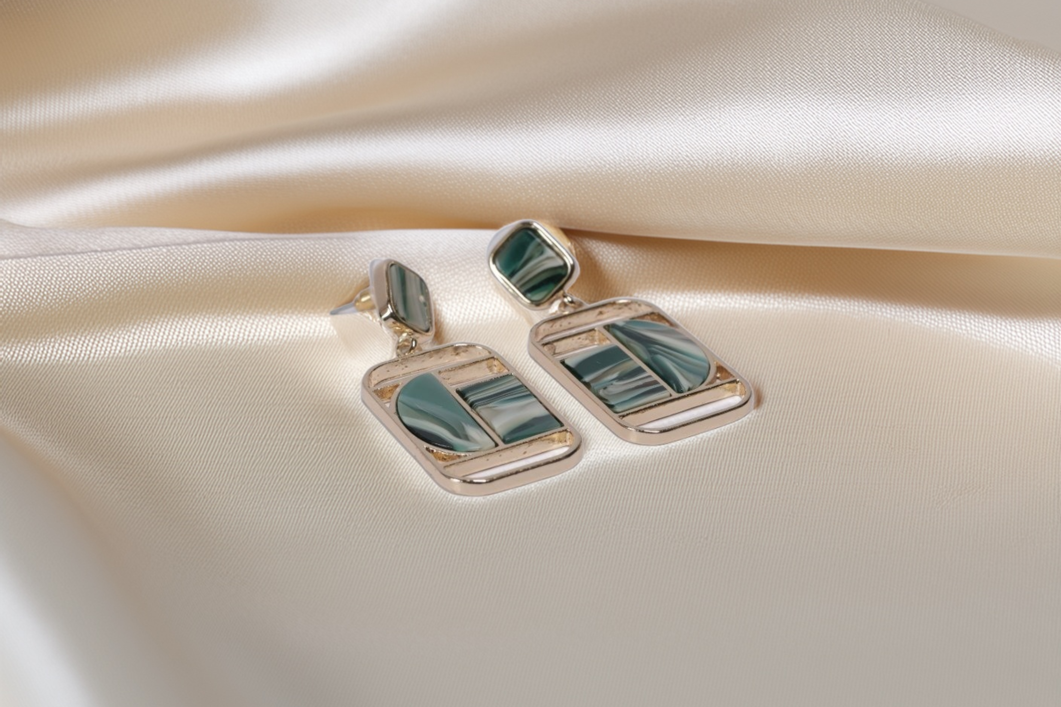 Jade Mosaic Danglers