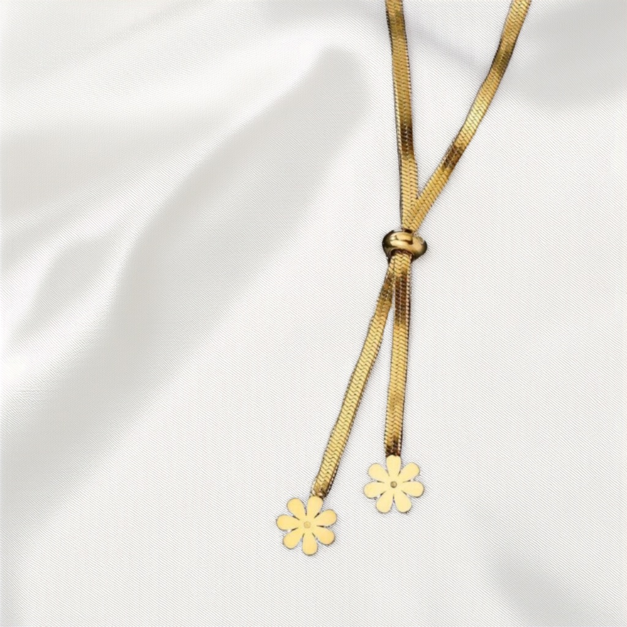 Daisy Drop Lariat Chain