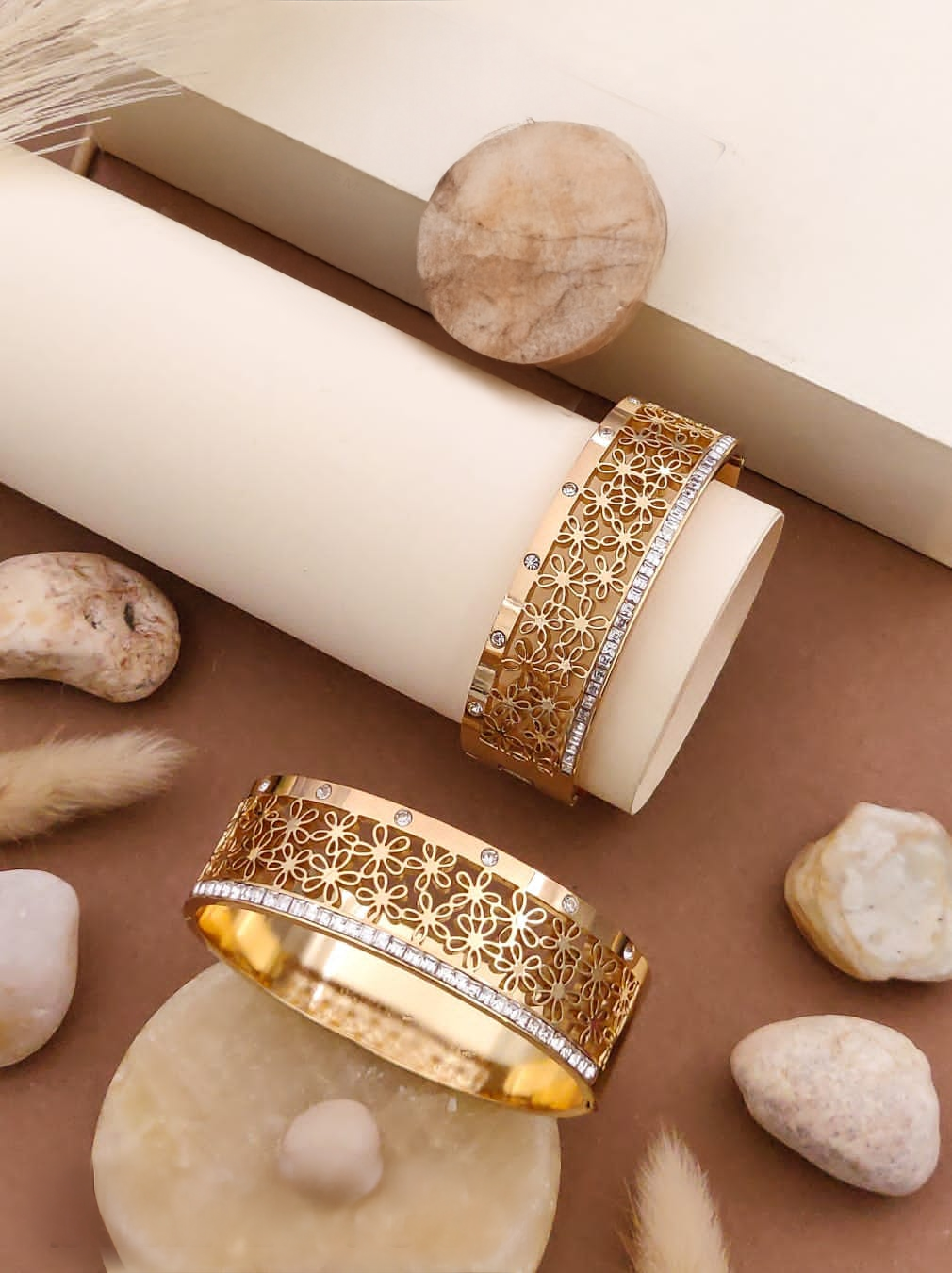 Golden Blossom Bangle