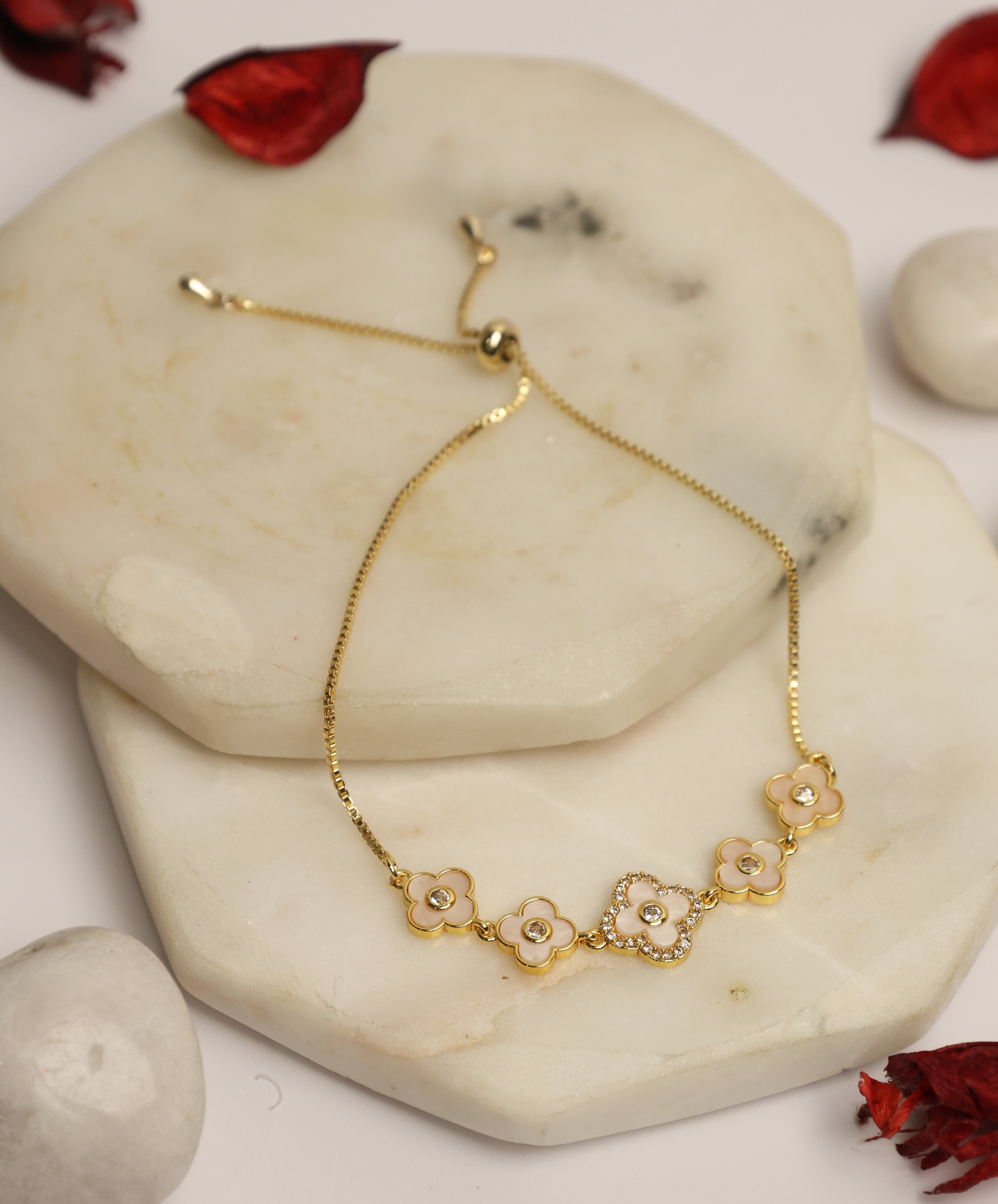Crystal Clover Bracelet