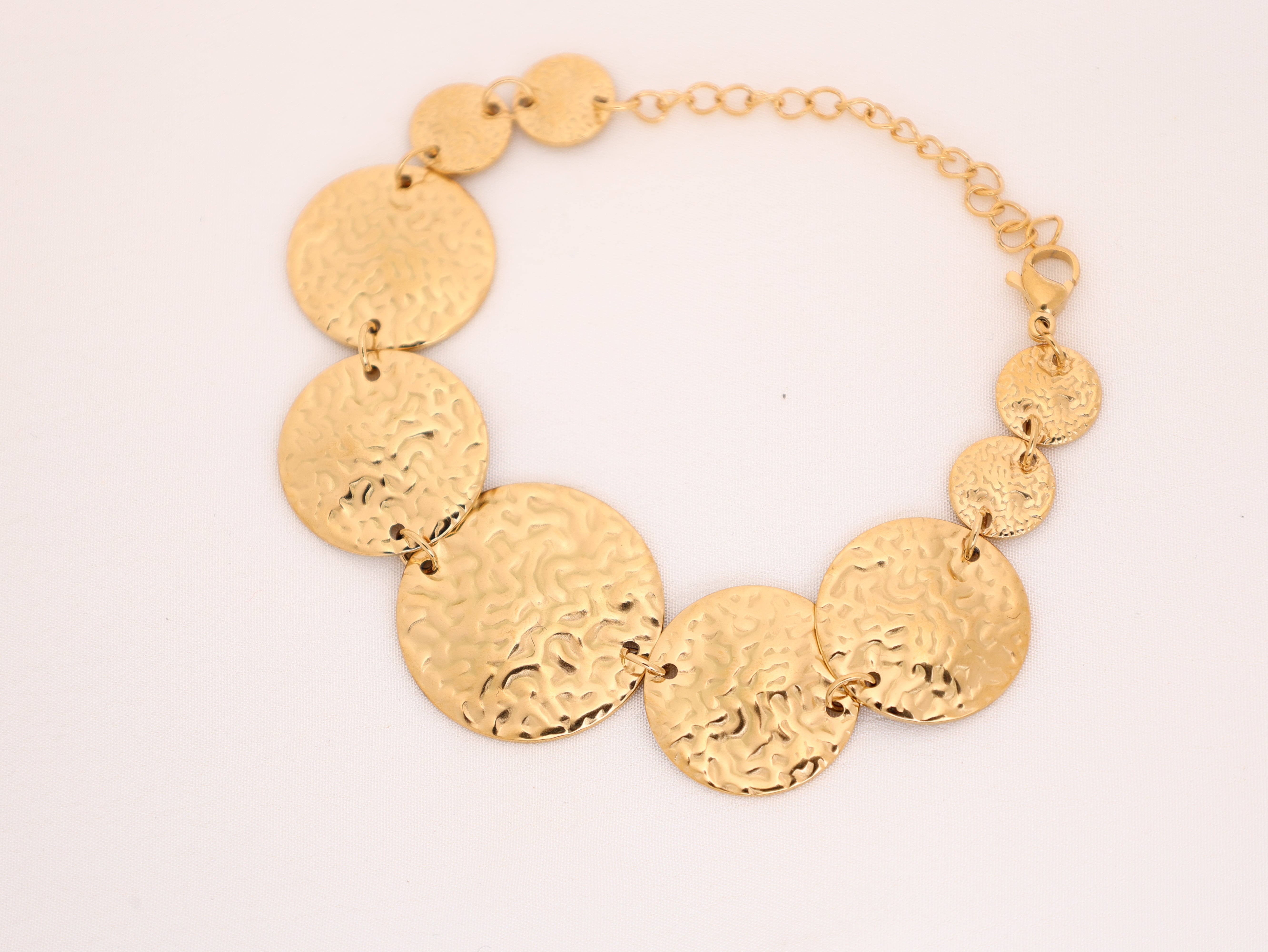 Solis Hammered Gold Bracelet