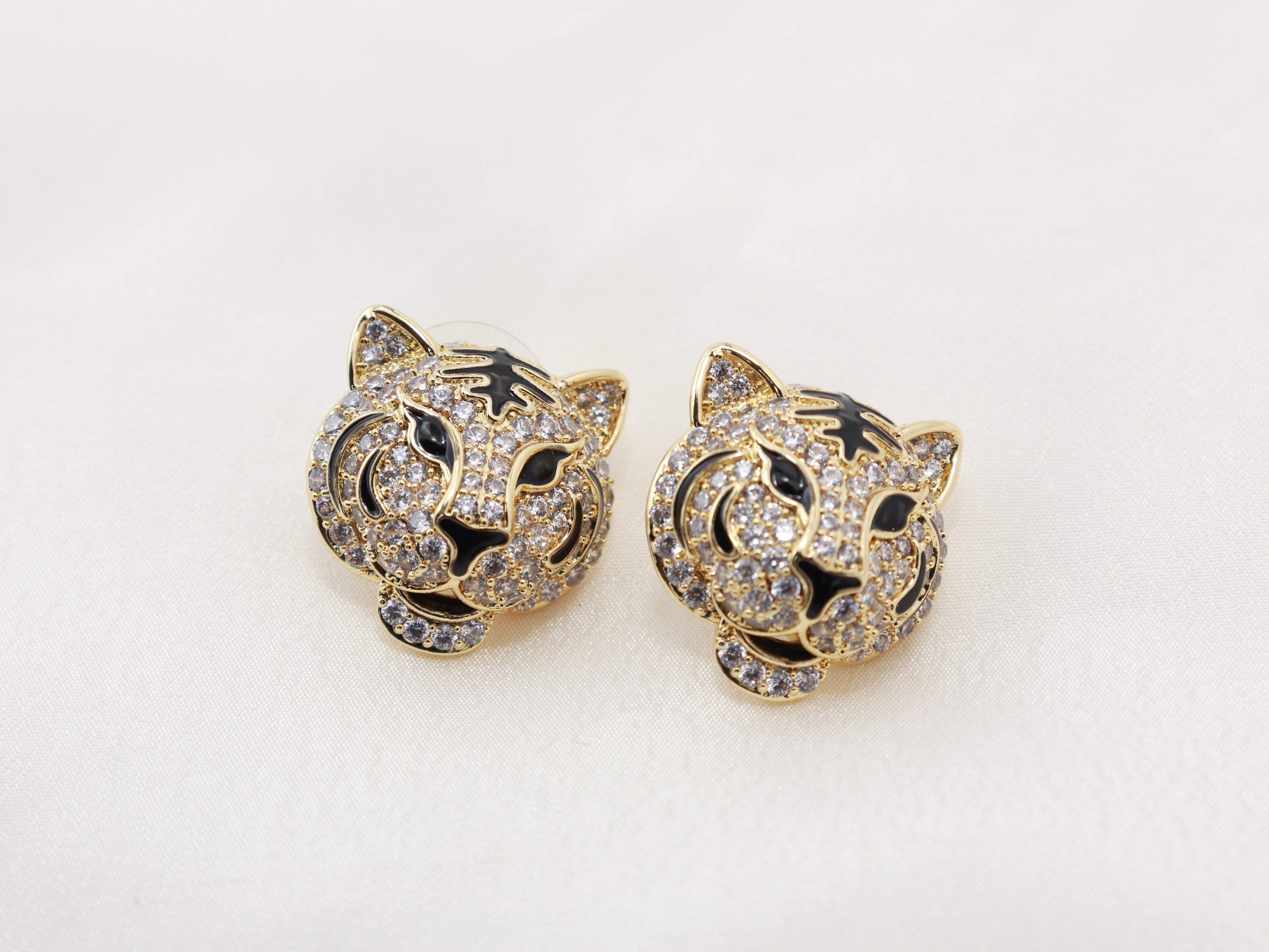 Regal Tiger Moissanite Studs