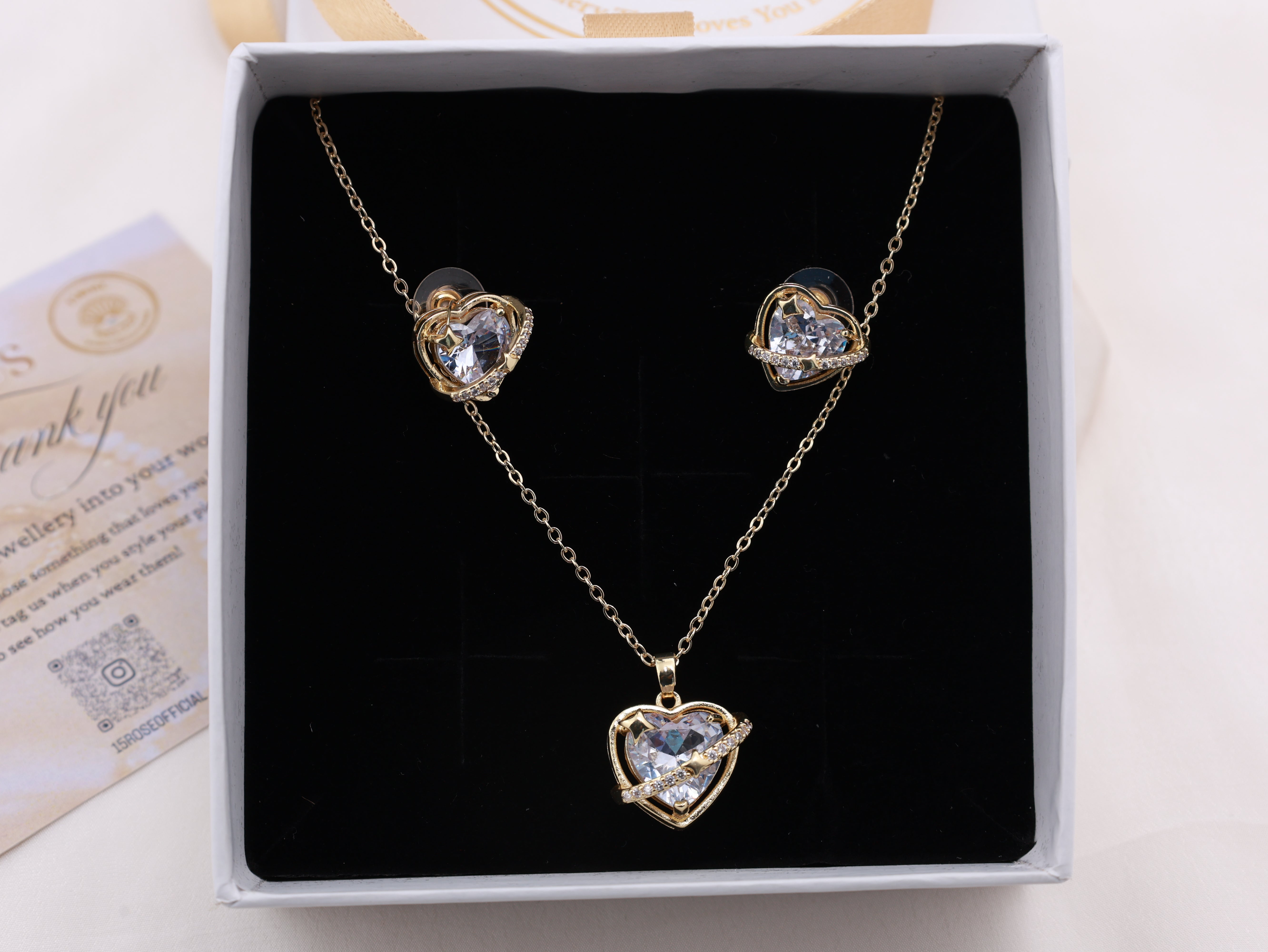 Celestial Heart Moissanite Set