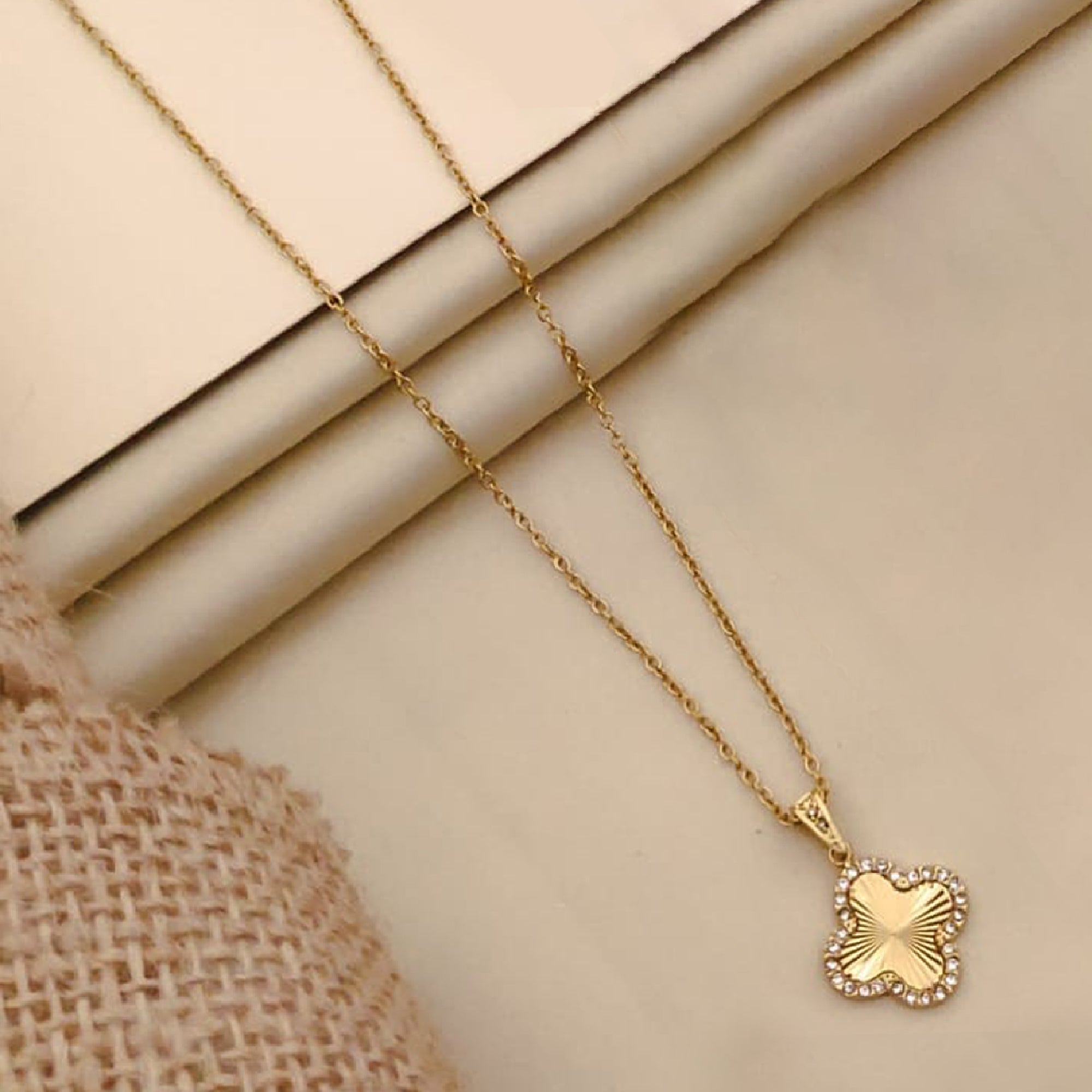 Aurora Gold Clover Pendant