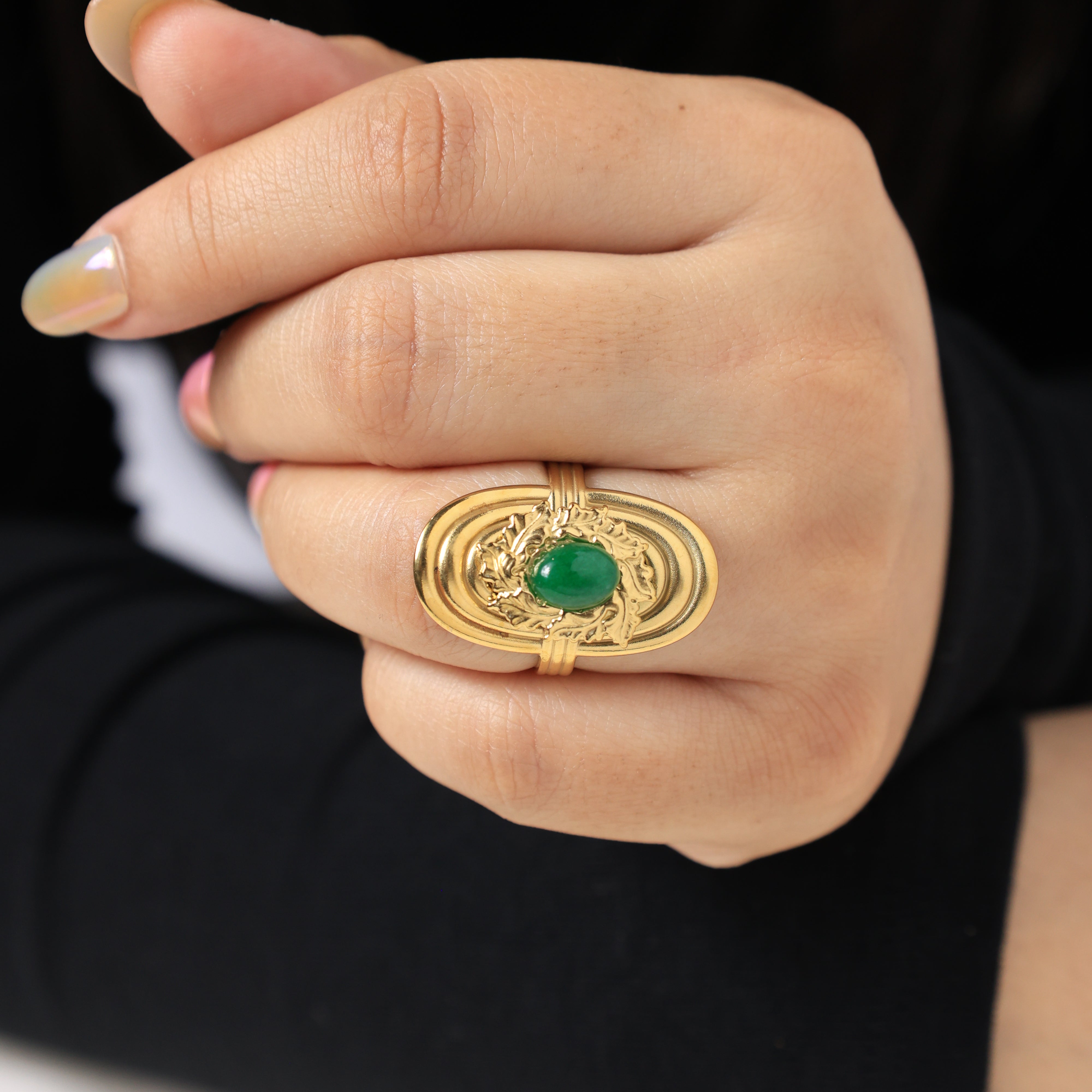 Green Enigma Ring