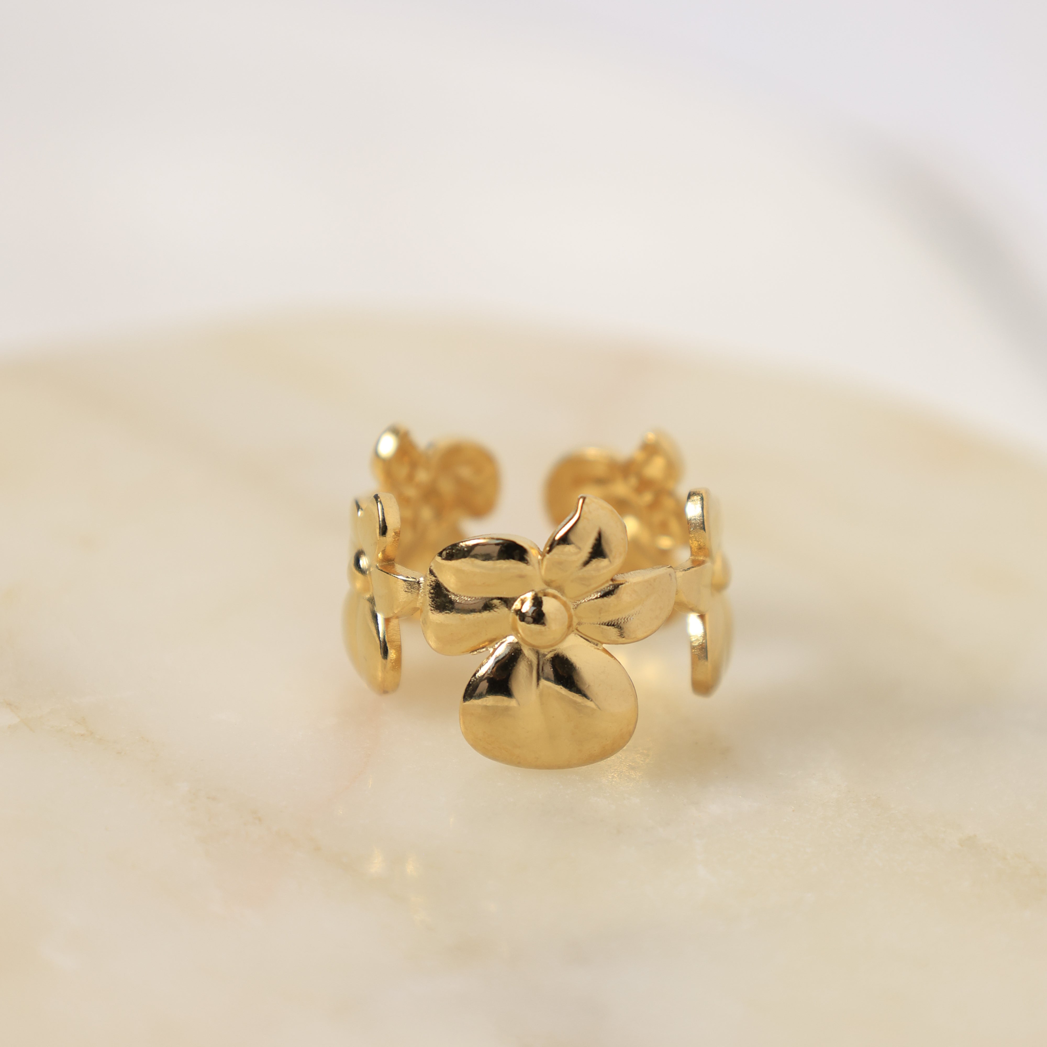 Golden Orchid Ring