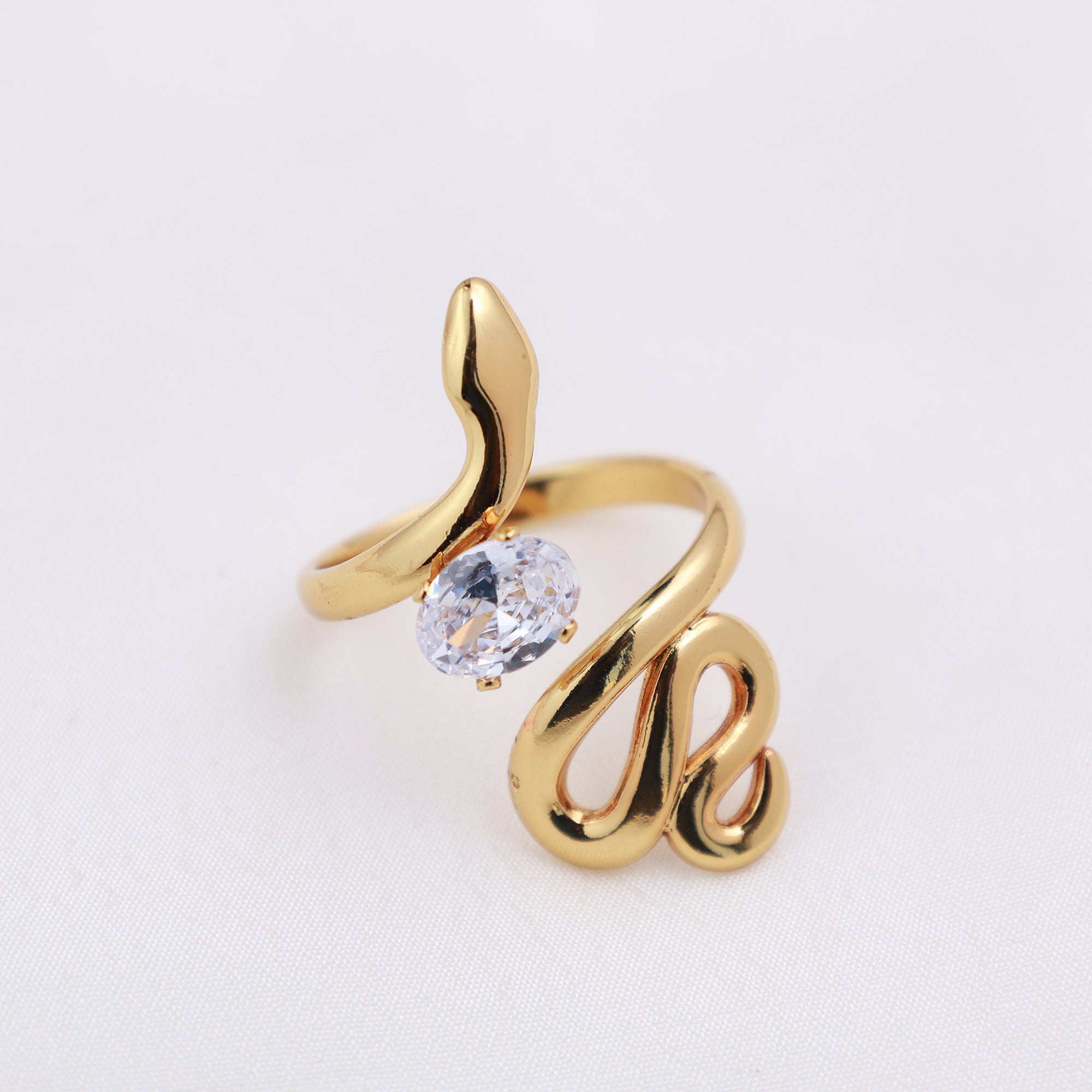 Serpent Glow Gold-Plated Ring