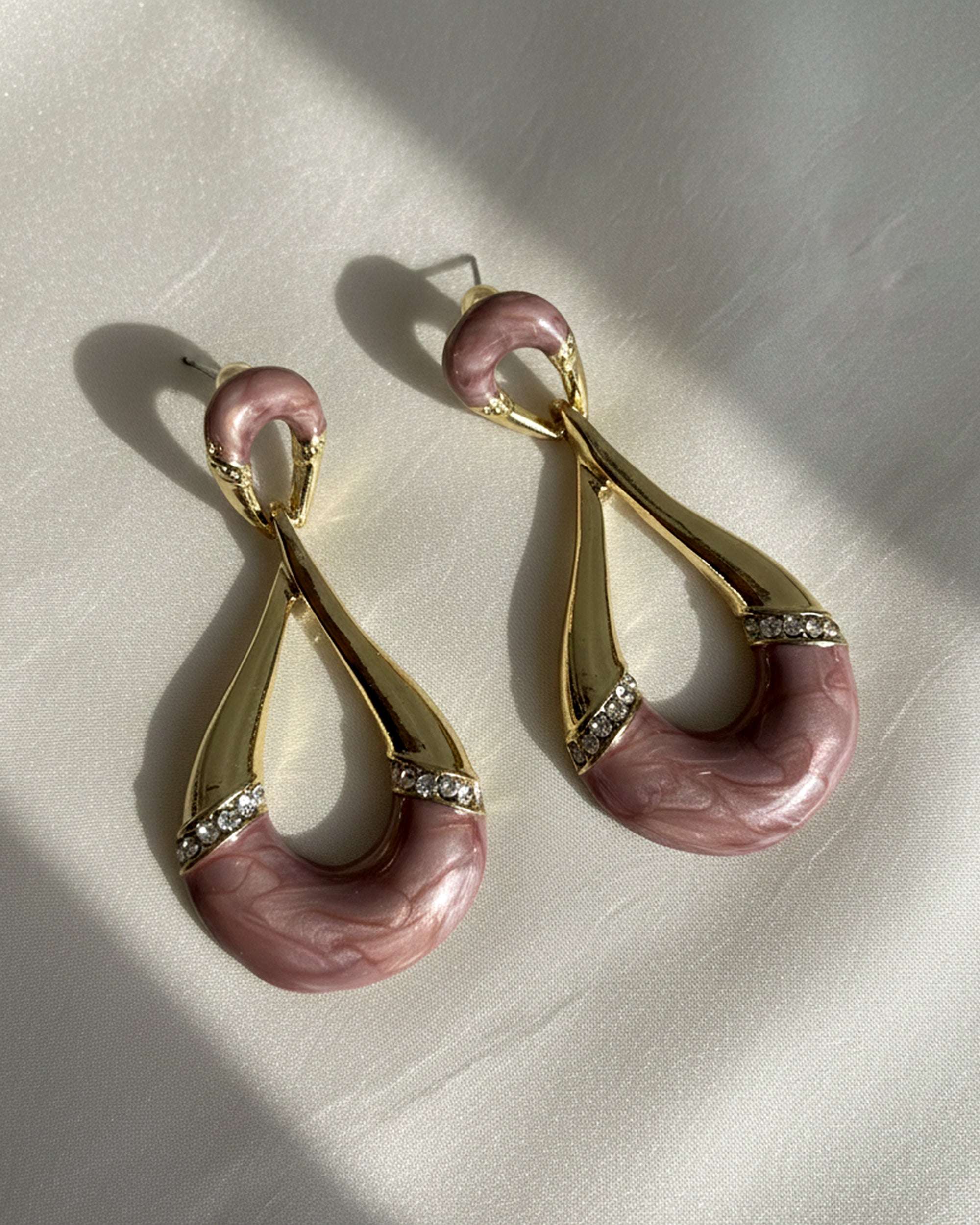 Serene Rosé Loop Earrings