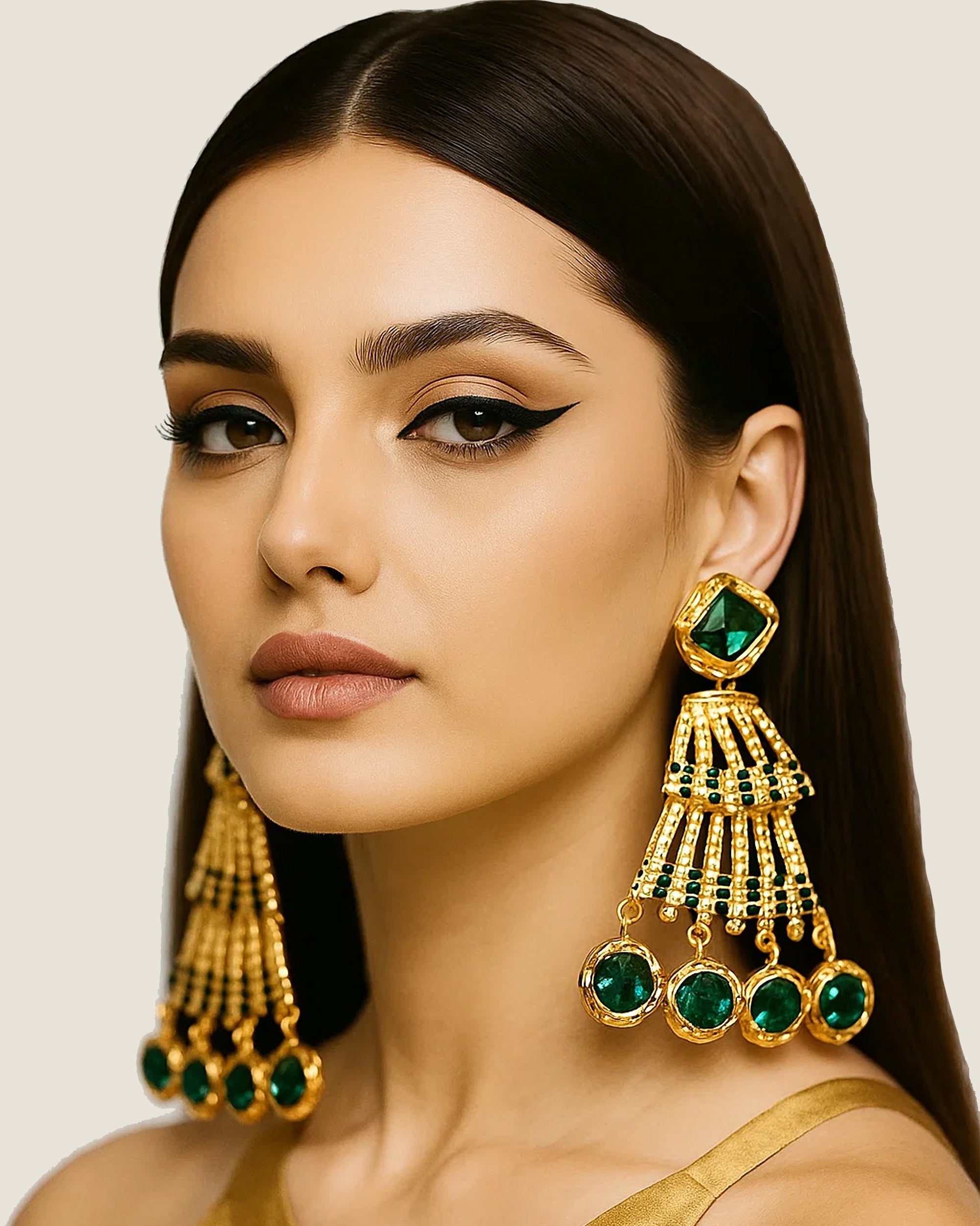 Gold Emerald Drapes